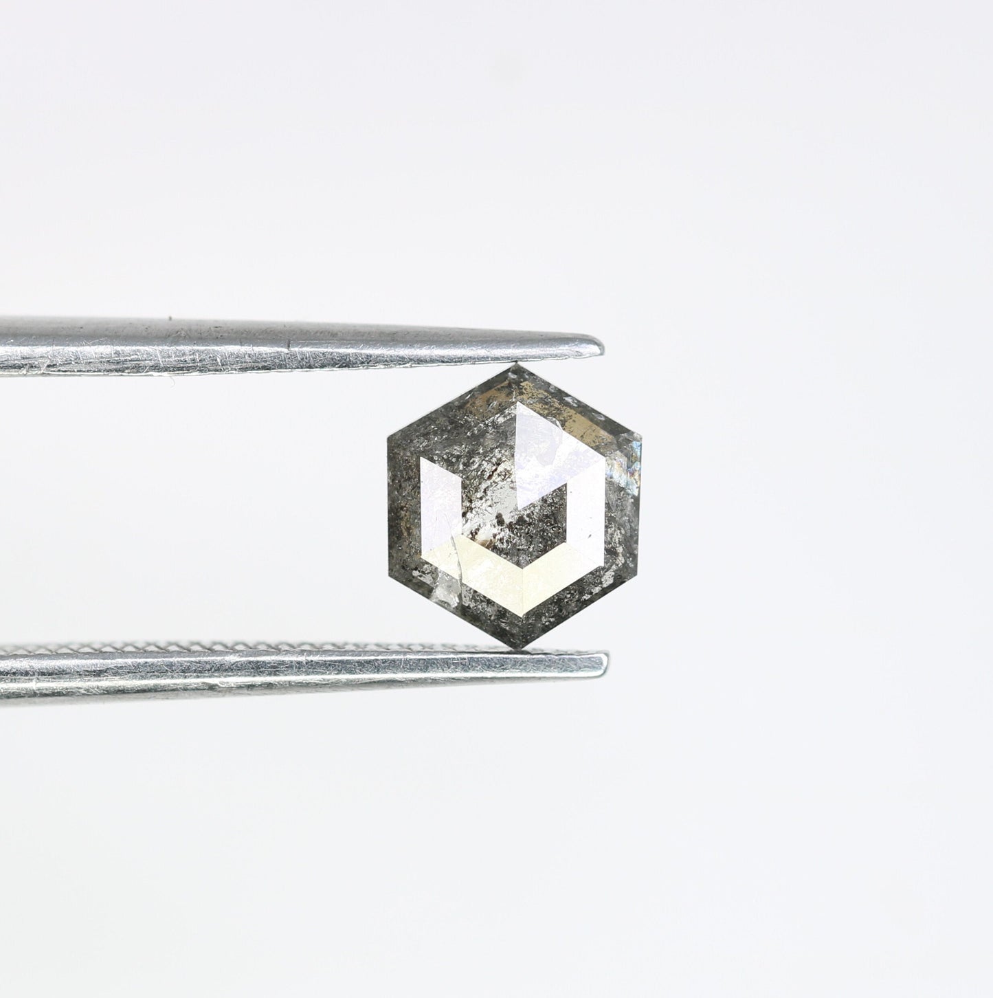 0.76 CT Hexagon Loose Salt and Pepper Diamond - Natural Hexagon Diamond - Salt and Pepper Ring - Gift for Wifey - Gift for mother - Jewlery