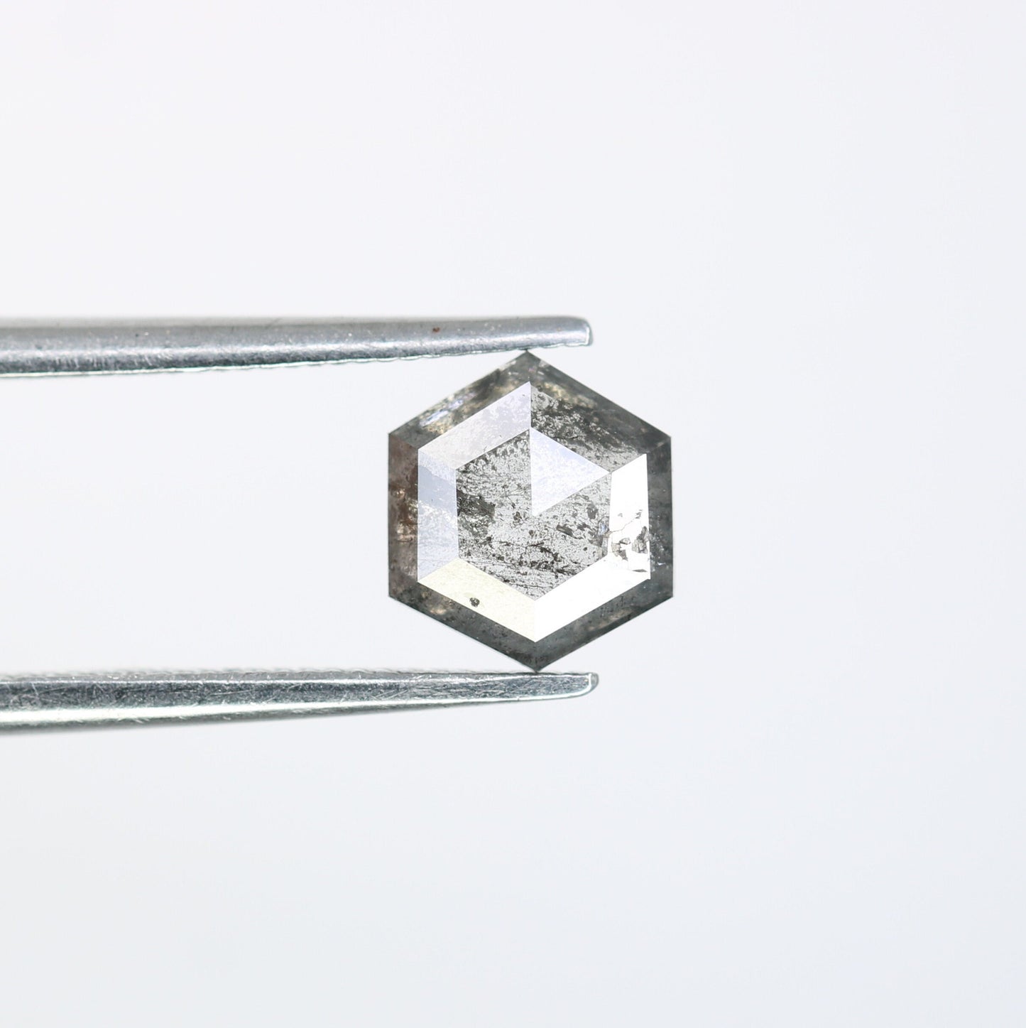 0.83 CT Hexagon Loose Salt and Pepper Diamond - Natural Hexagon Diamond - Salt and Pepper Ring - Gift for Wifey - Gift for mother - Jewlery
