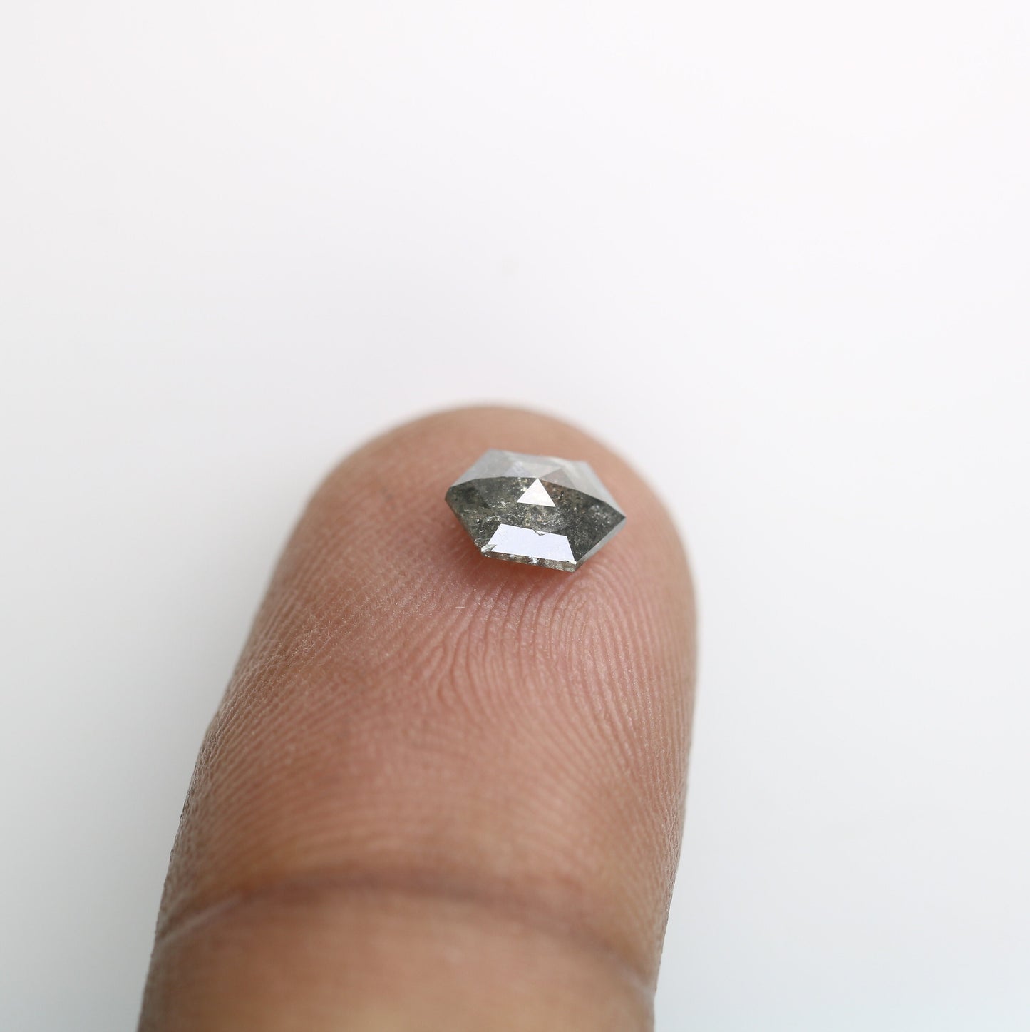 0.76 CT Hexagon Loose Salt and Pepper Diamond - Natural Hexagon Diamond - Salt and Pepper Ring - Gift for Wifey - Gift for mother - Jewlery