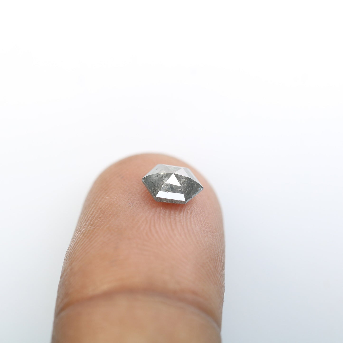 0.83 CT Hexagon Loose Salt and Pepper Diamond - Natural Hexagon Diamond - Salt and Pepper Ring - Gift for Wifey - Gift for mother - Jewlery