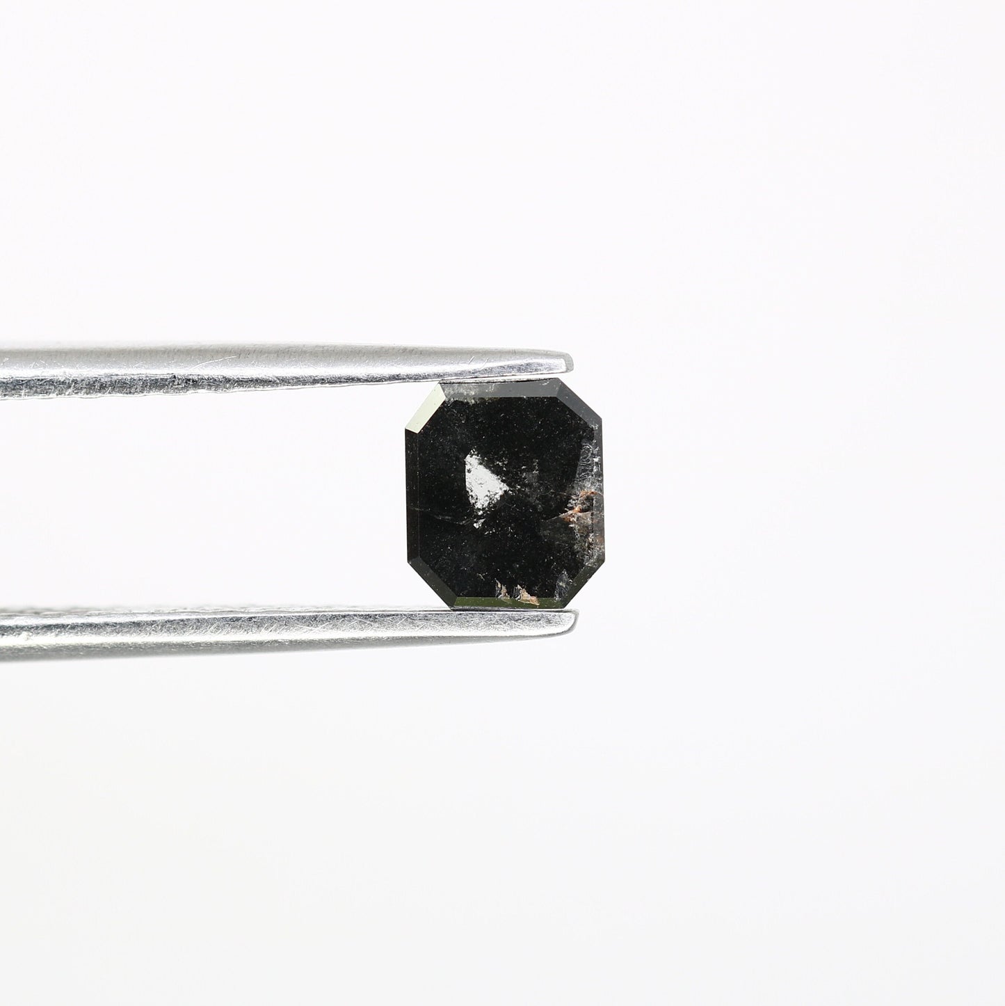 Salt and Pepper Emerald Shape Diamond - Natural Loose Emerald Cut Diamond - Emerald Engagement Ring - LABORDAY Offer