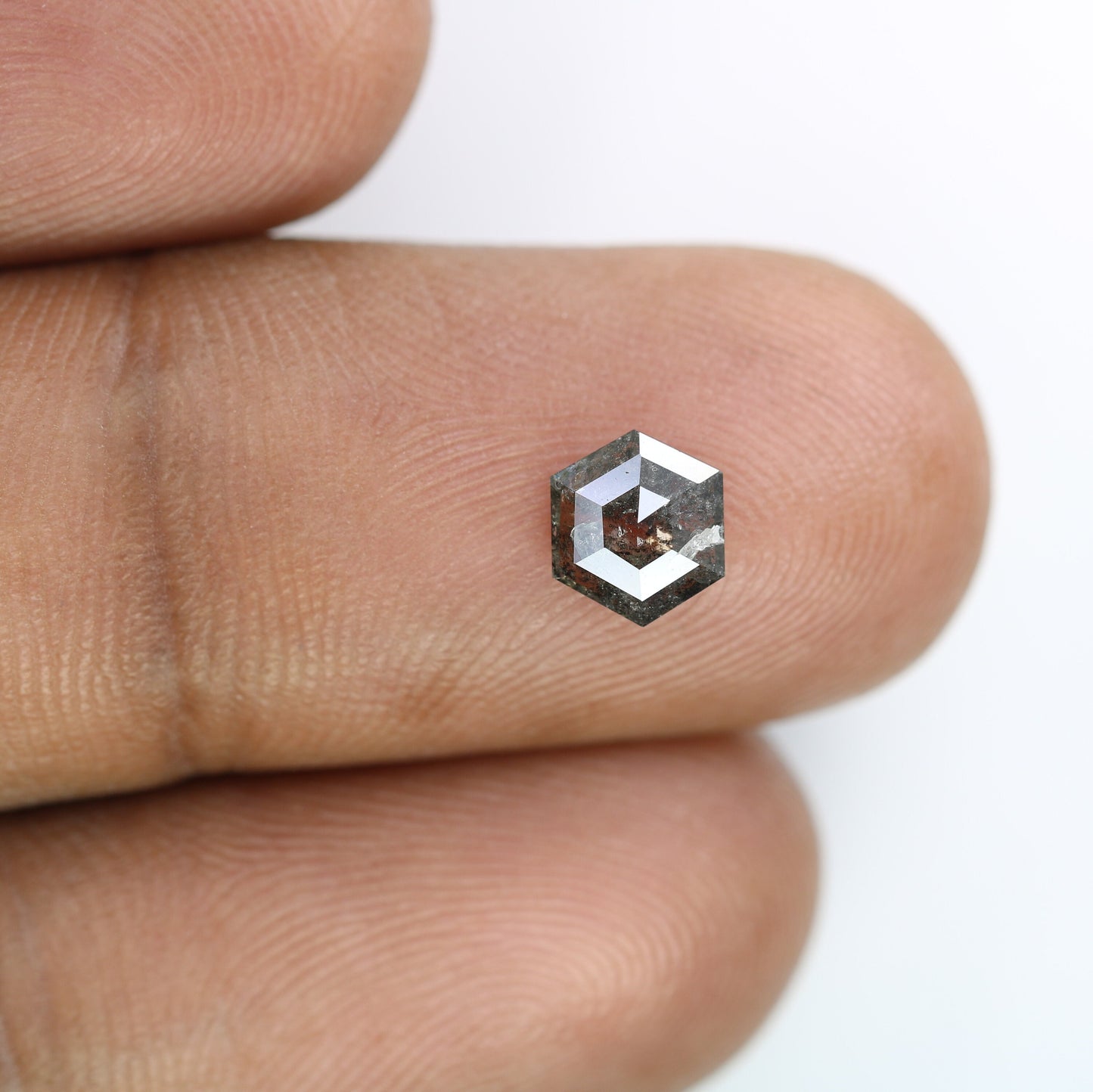 0.76 CT Hexagon Loose Salt and Pepper Diamond - Natural Hexagon Diamond - Salt and Pepper Ring - Gift for Wifey - Gift for mother - Jewlery