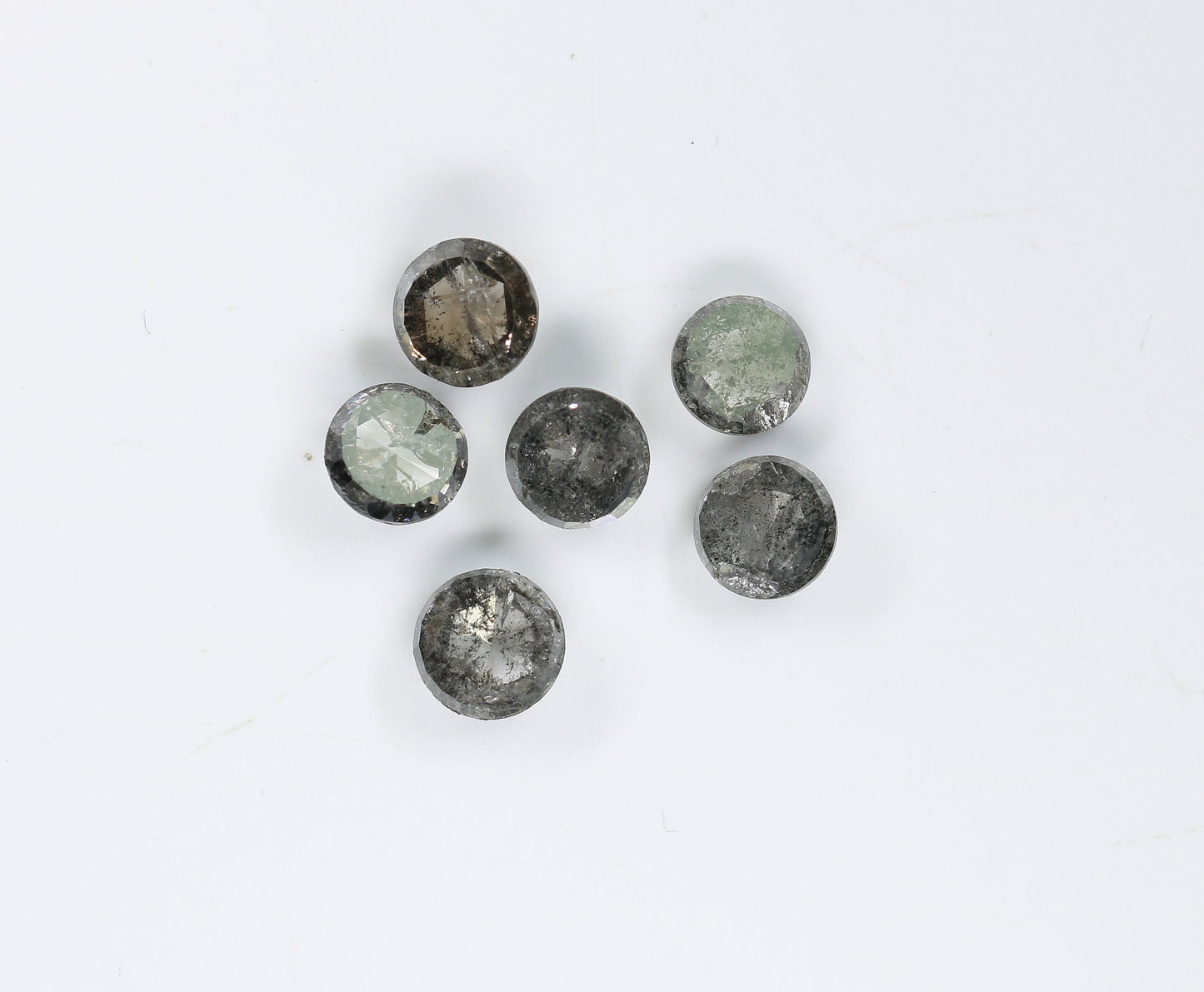 4-5 MM Salt and Pepper Rose Cut Round Natural Loose Diamond For Handmade Jewellery ll Gift For Girlfriend ll Gift For BirthdayFor Gold Ring