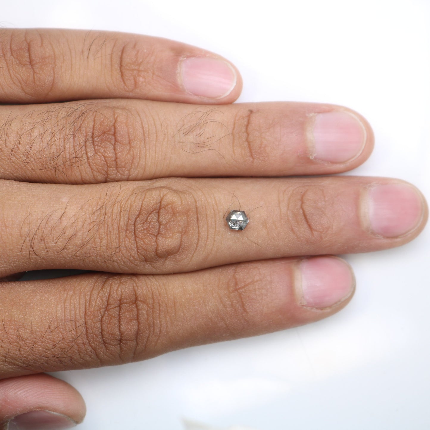 0.52 CT Hexagon Loose Salt and Pepper Diamond - Natural Hexagon Diamond - Salt and Pepper Ring - Gift for Wifey - Gift for mother - Jewlery