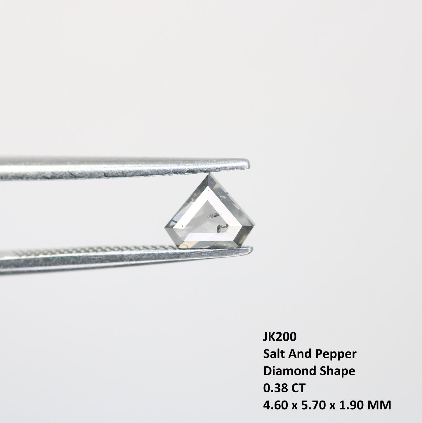 0.38 CT Salt and Pepper Natural Loose Diamond, Pentagon Cut for Handmade Necklace Pendant, Diamond Bracelet Engagement Gold Ring For Women