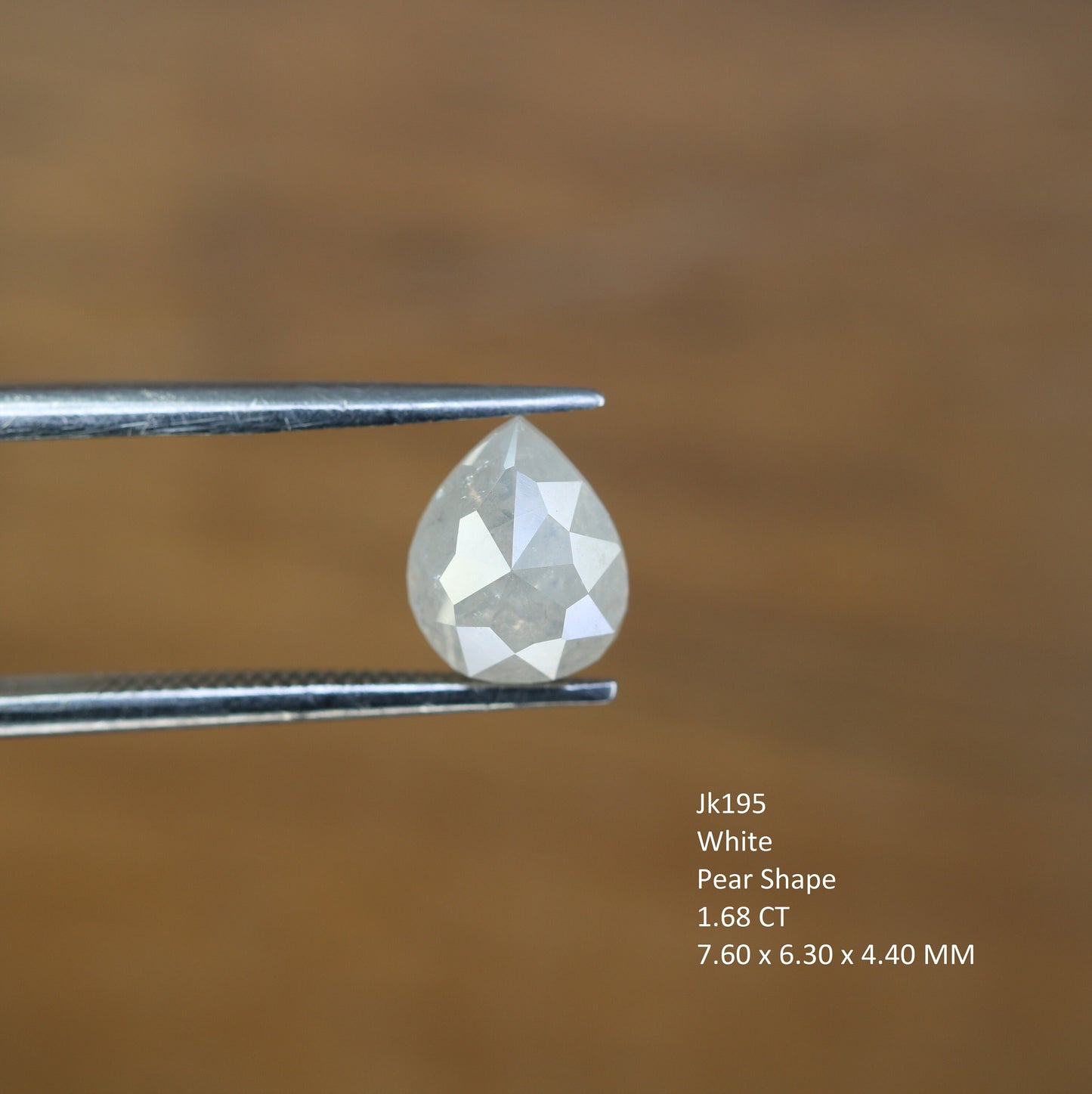 1.68 CT Pear White Grey Natural Loose Diamond for Engagement Ring | Perfect Promise Ring | Gift for Him or Her | Christmas Present
