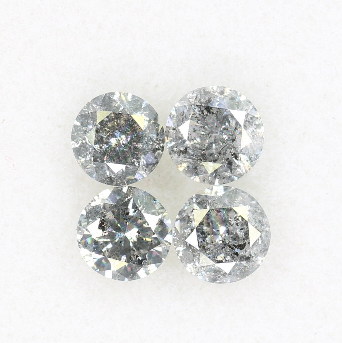 Salt and Pepper Brilliant Cut Round Diamonds | Perfect for Custom Gold Rings | Unique and Elegant Jewelry Designs