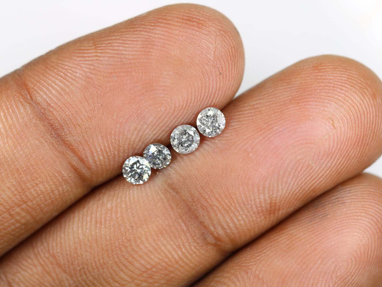 Salt and Pepper Brilliant Cut Round Diamonds | Perfect for Custom Gold Rings | Unique and Elegant Jewelry Designs