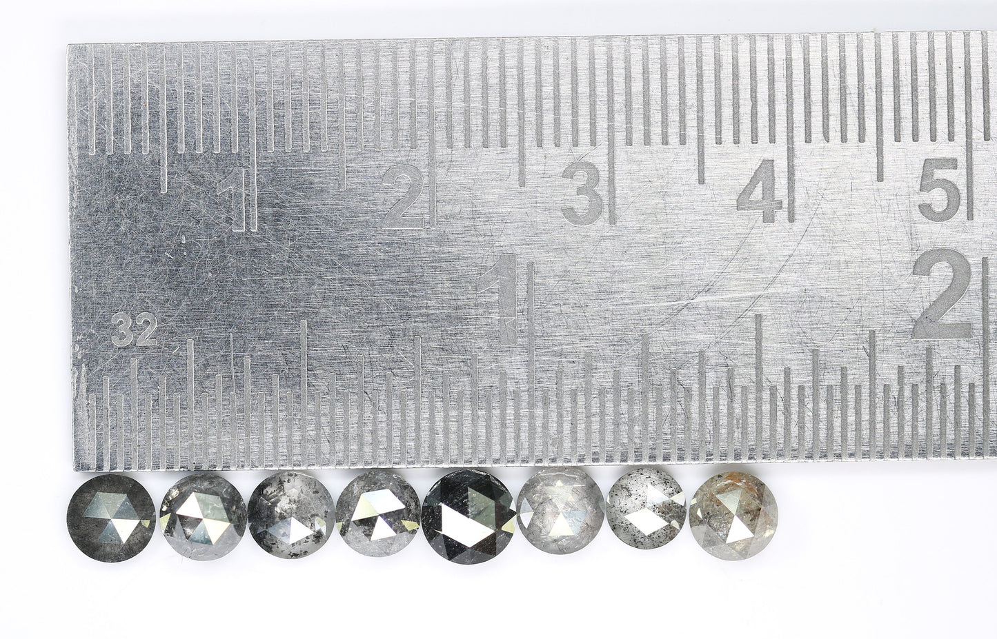 4.50 TO 5.30 MM | Salt And Pepper Diamond | Round Rose Cut Diamond | Natural Loose Diamond For Earring Pair & Wedding Ring |For Gold Ring