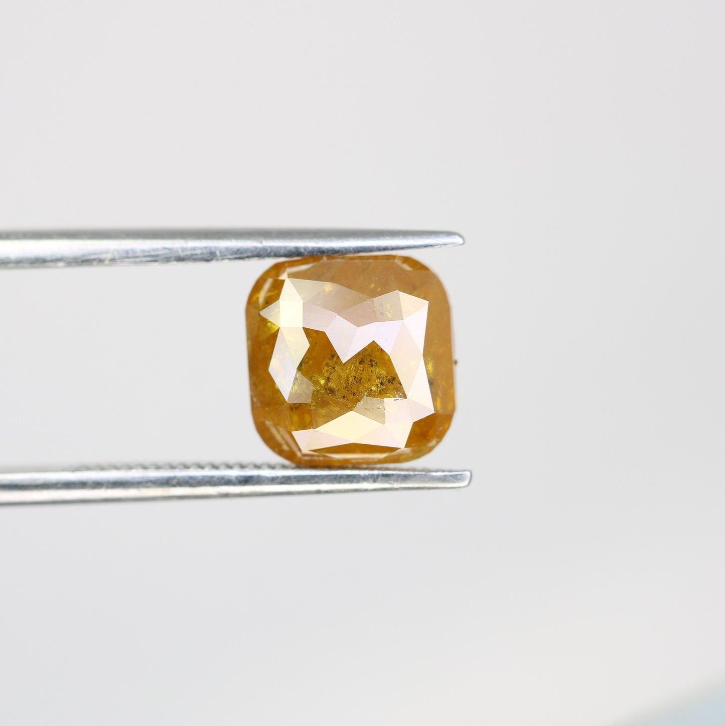 2.93 CT Rose Cut Cushion Yellow Diamond | Perfect for Gold Ring | Elegant & Unique Jewelry Piece