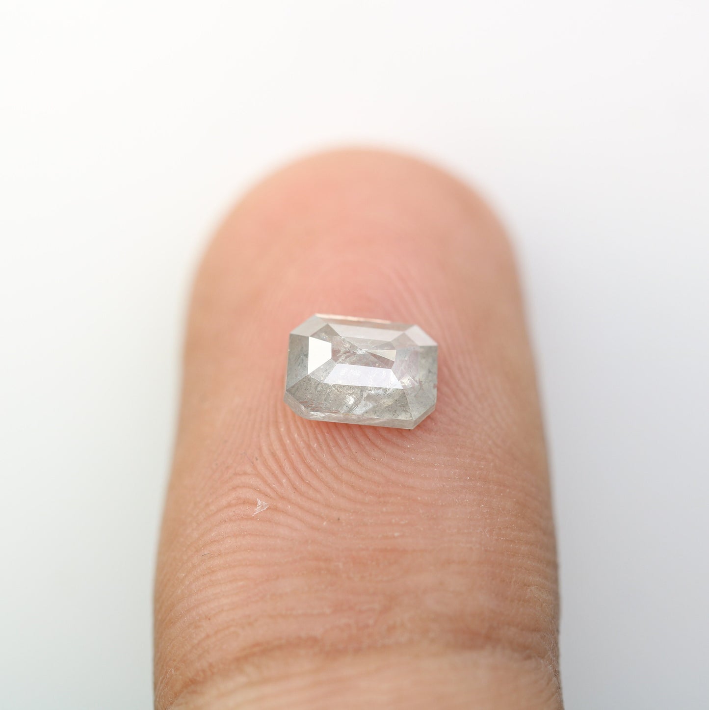 0.81 CT Salt and Pepper Emerald Shape Diamond - Natural Loose Emerald Cut Diamond - Emerald Engagement Ring - LABORDAY Offer