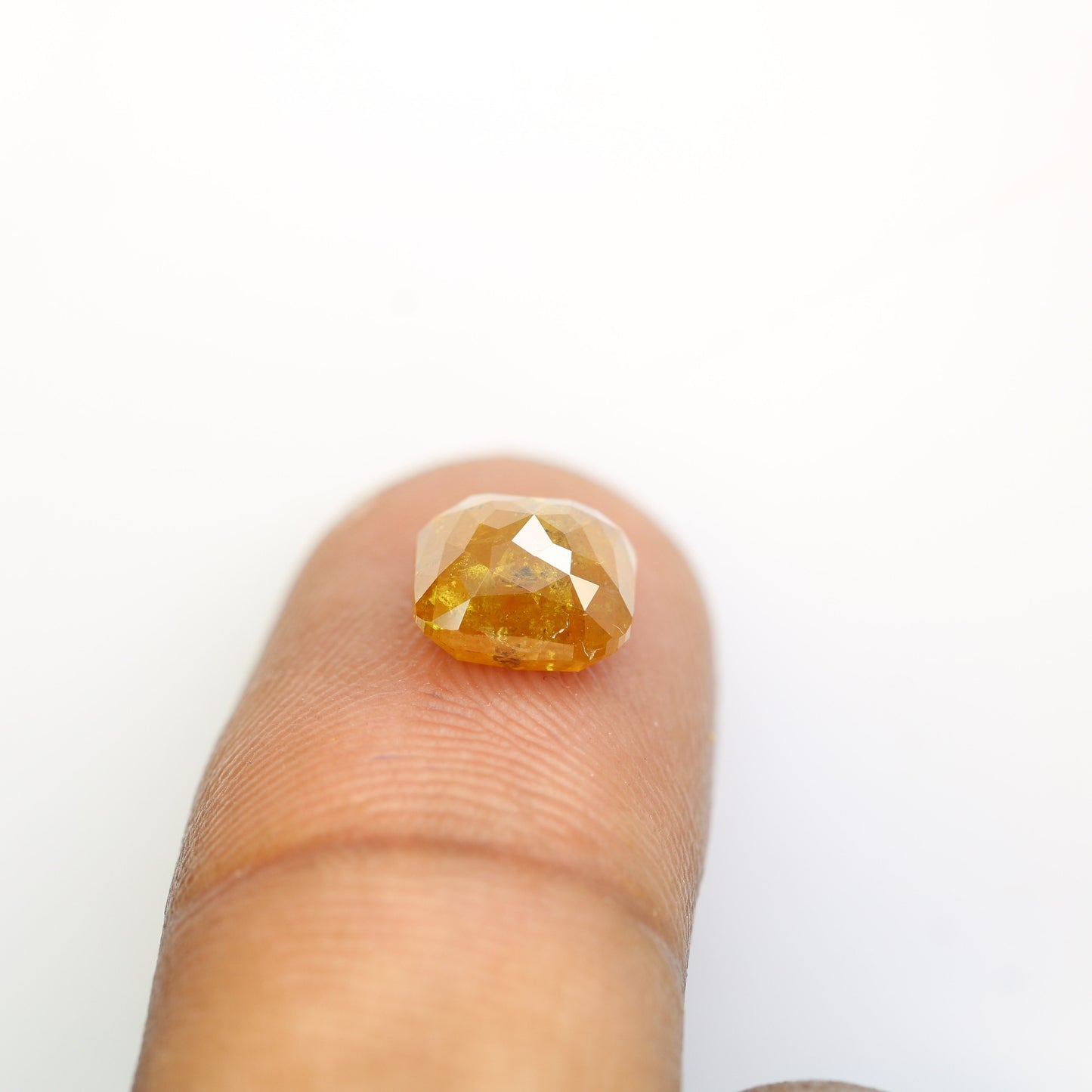 2.93 CT Rose Cut Cushion Yellow Diamond | Perfect for Gold Ring | Elegant & Unique Jewelry Piece