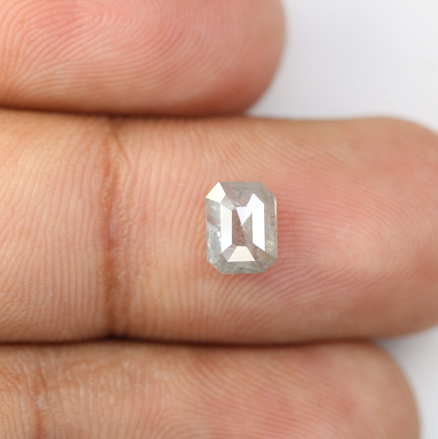 0.81 CT Salt and Pepper Emerald Shape Diamond - Natural Loose Emerald Cut Diamond - Emerald Engagement Ring - LABORDAY Offer