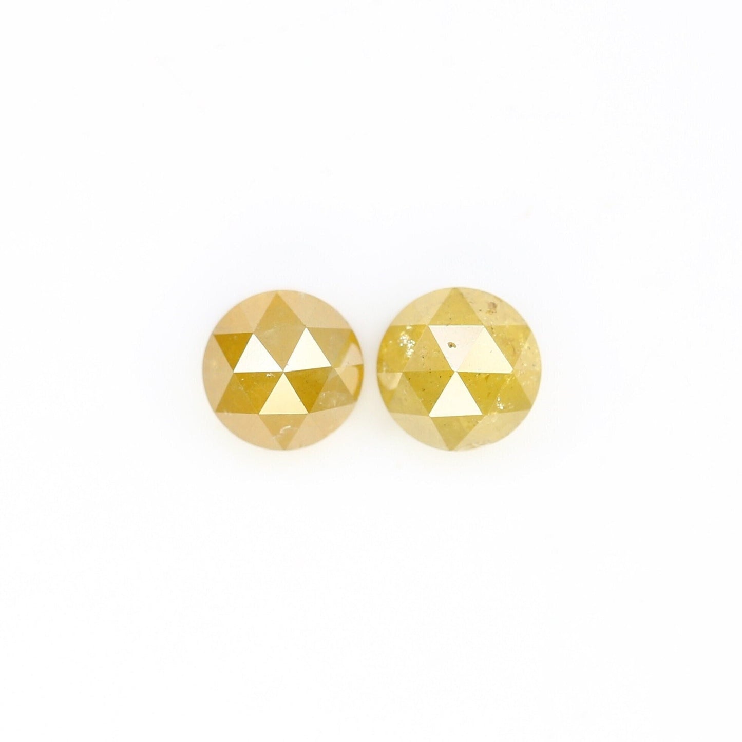Yellow Diamond | Round Rose Cut Diamond | Salt and Pepper Diamond | Loose Diamonds For Wedding Ring, Earring Pairs | Diamonds