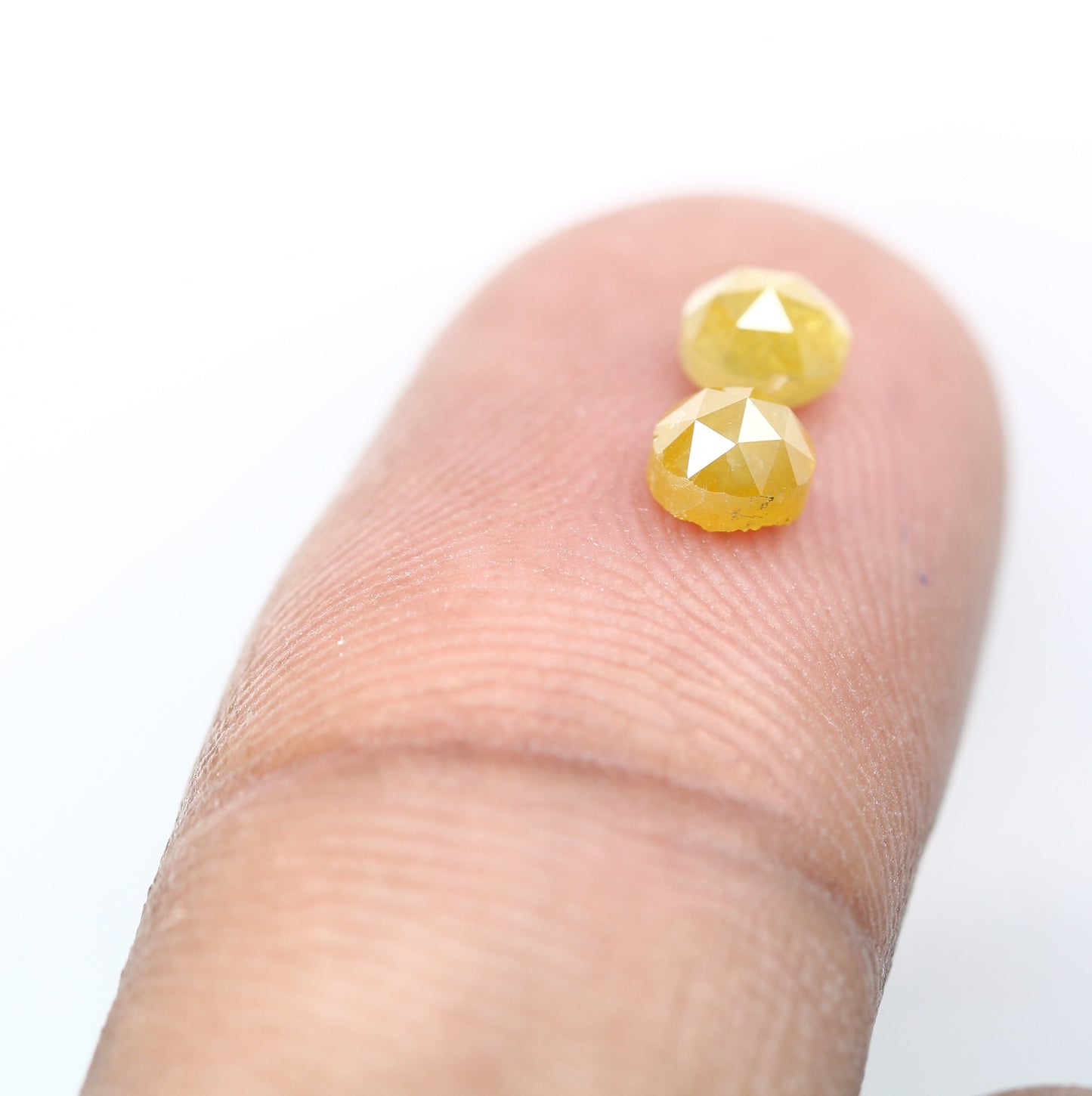 Yellow Diamond | Round Rose Cut Diamond | Salt and Pepper Diamond | Loose Diamonds For Wedding Ring, Earring Pairs | Diamonds