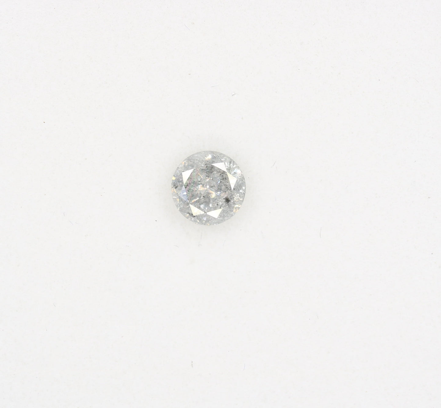 0.38 CT Natural Salt and Pepper Diamond Round Brilliant Cut Loose Stone for Jewelry Making Wholesale Price Ideal for Rings & Earrings