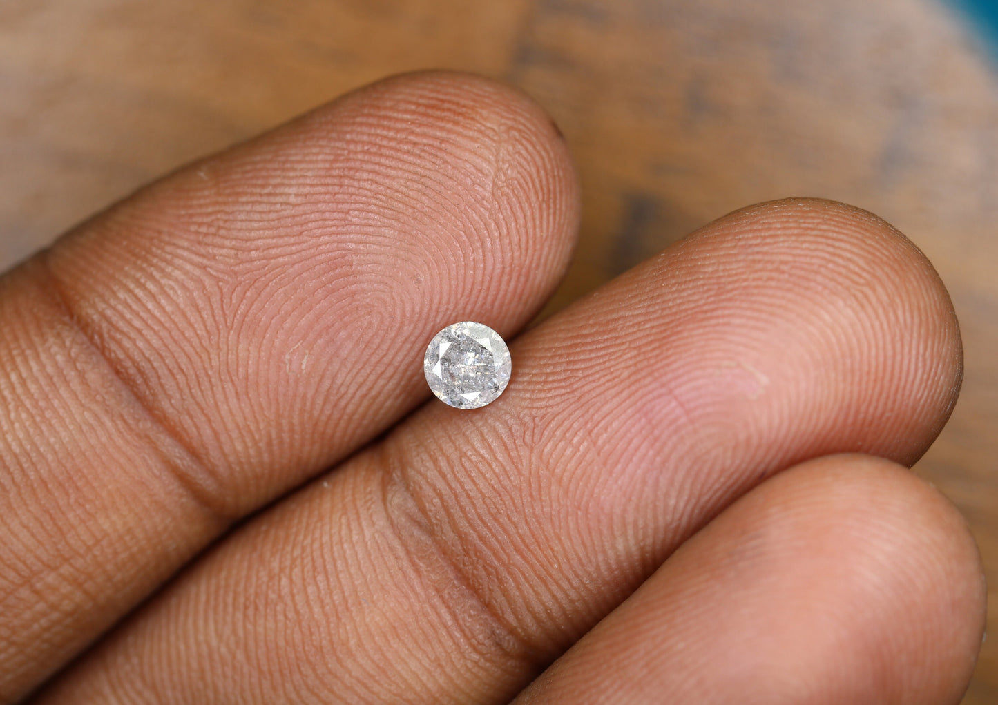 0.38 CT Natural Salt and Pepper Diamond Round Brilliant Cut Loose Stone for Jewelry Making Wholesale Price Ideal for Rings & Earrings