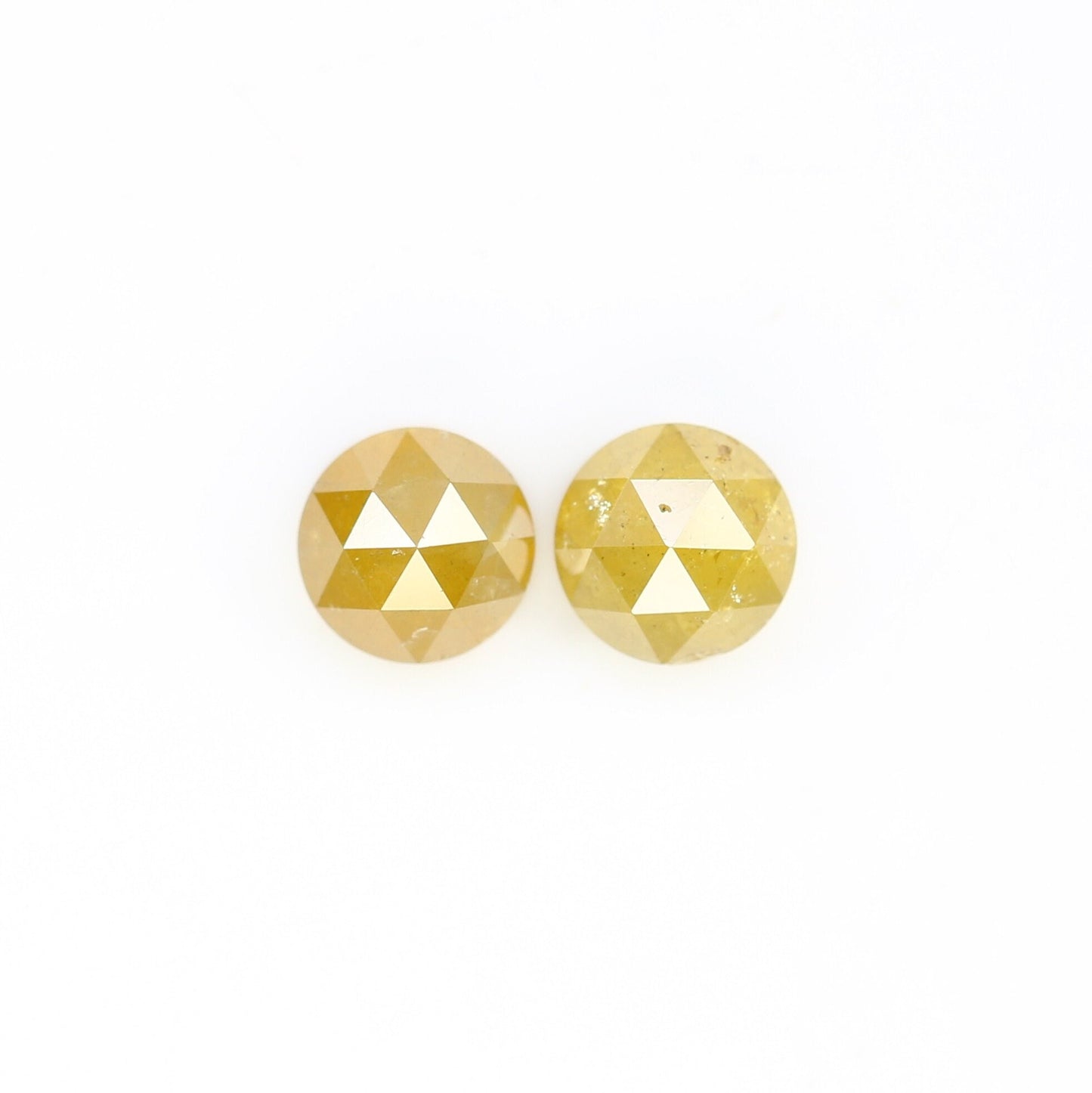 Yellow Diamond | Round Rose Cut Diamond | Salt and Pepper Diamond | Loose Diamonds For Wedding Ring, Earring Pairs | Diamonds
