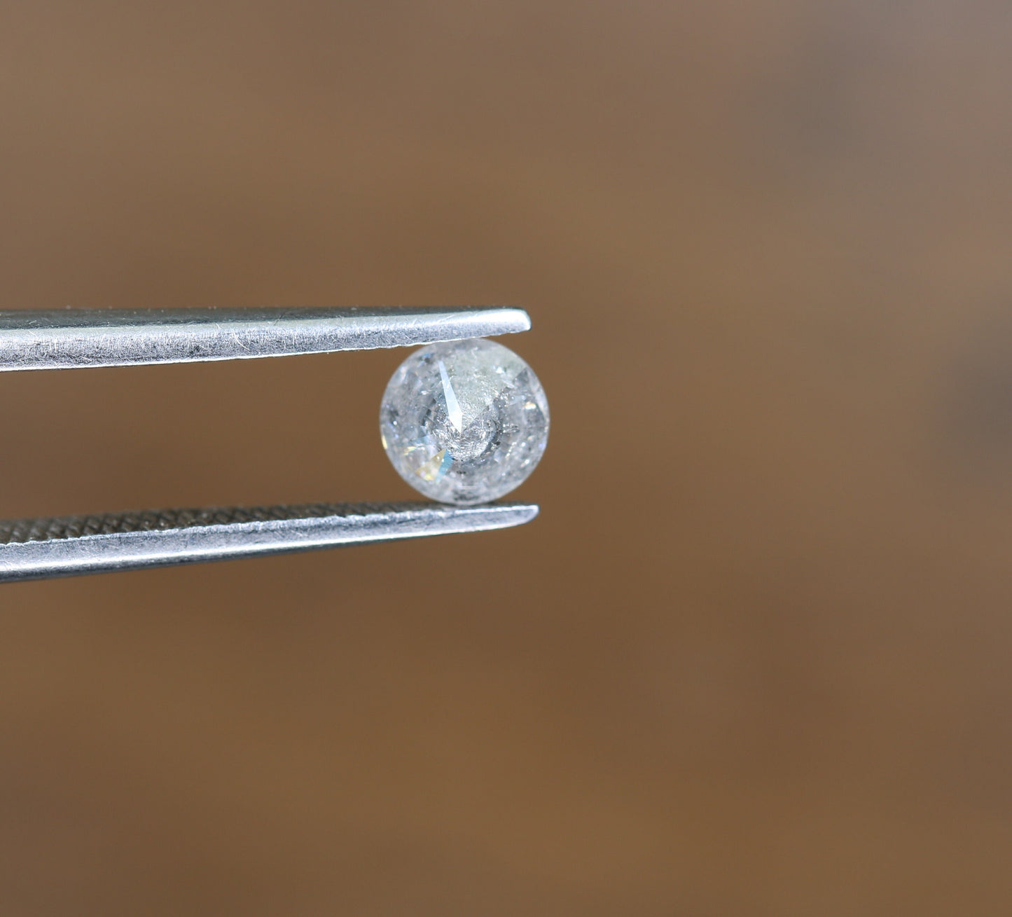 0.38 CT Natural Salt and Pepper Diamond Round Brilliant Cut Loose Stone for Jewelry Making Wholesale Price Ideal for Rings & Earrings