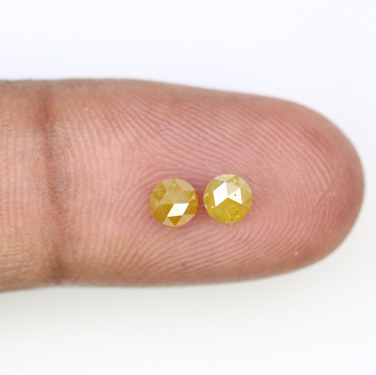 Yellow Diamond | Round Rose Cut Diamond | Salt and Pepper Diamond | Loose Diamonds For Wedding Ring, Earring Pairs | Diamonds