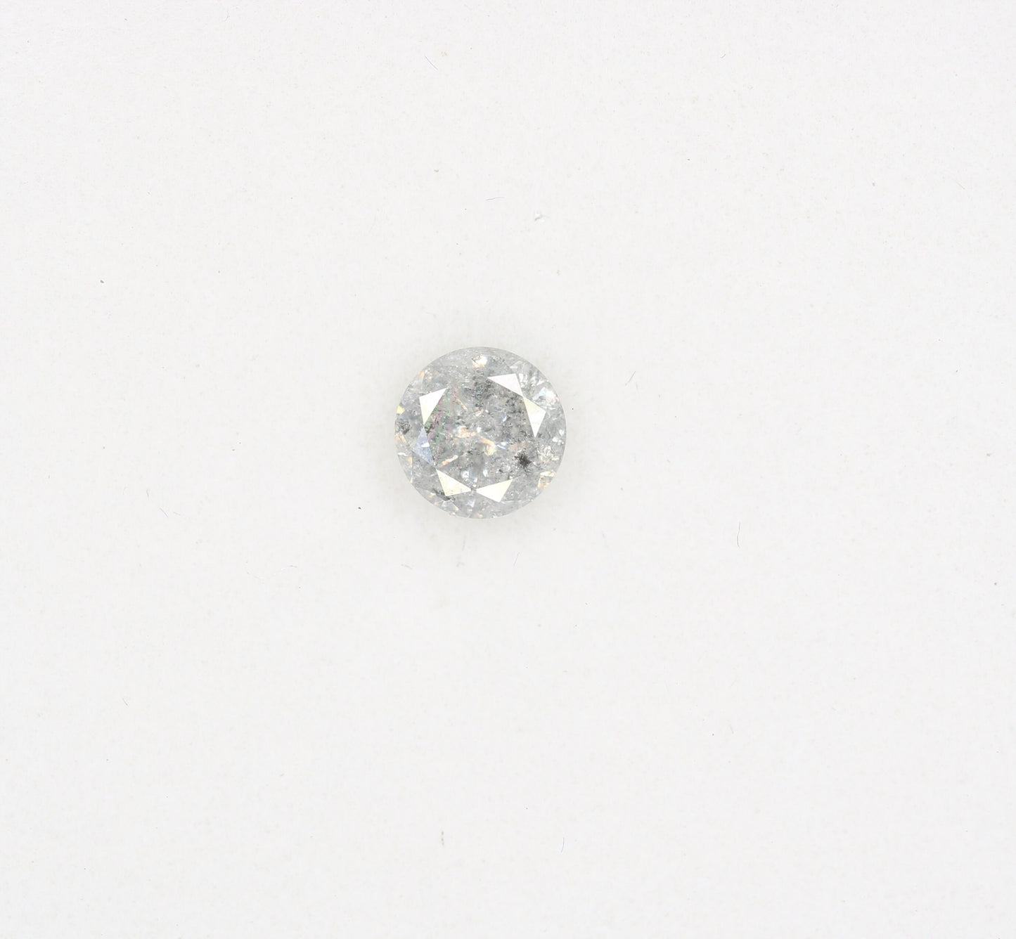 0.38 CT Natural Salt and Pepper Diamond Round Brilliant Cut Loose Stone for Jewelry Making Wholesale Price Ideal for Rings & Earrings