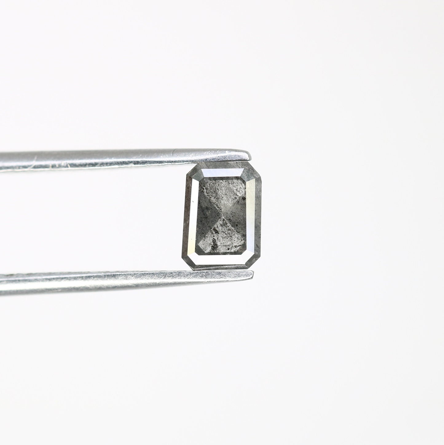 0.93 CT Salt and Pepper Emerald Shape Diamond - Natural Loose Emerald Cut Diamond - Emerald Engagement Ring - LABORDAY Offer