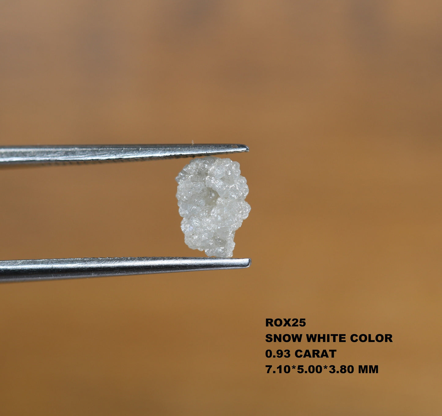 0.93 CT Snow White Uncut Raw Salt and Pepper - Loose Rough Diamond - Raw Irregular Shape - Customize Jewelry - Sale Offer - Christmas Gift