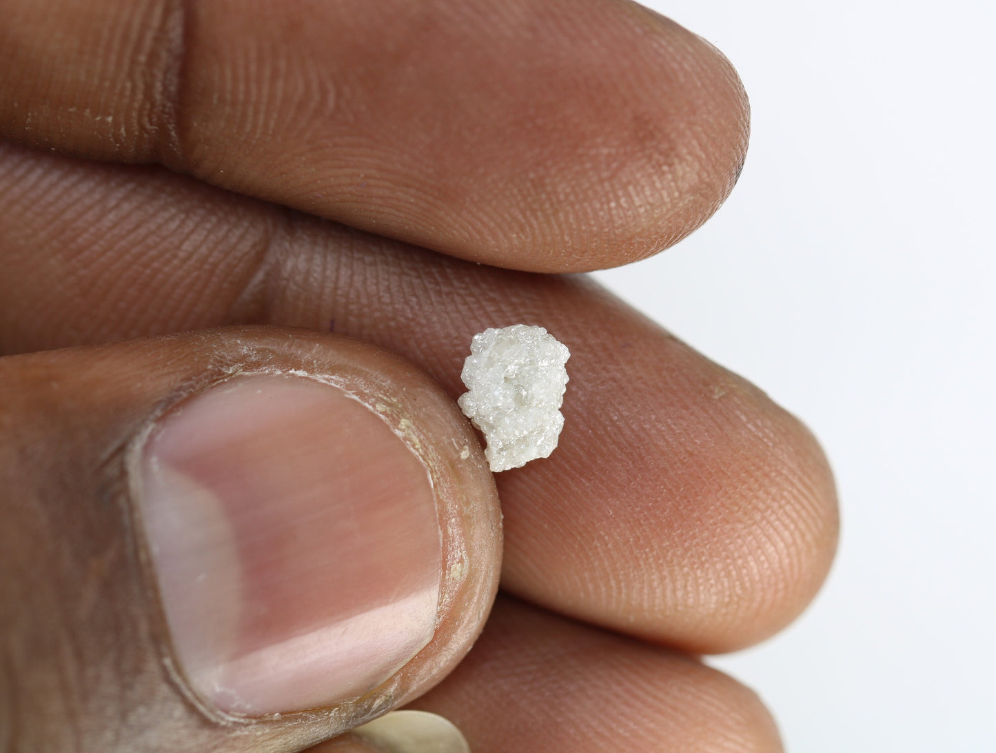 0.93 CT Snow White Uncut Raw Salt and Pepper - Loose Rough Diamond - Raw Irregular Shape - Customize Jewelry - Sale Offer - Christmas Gift