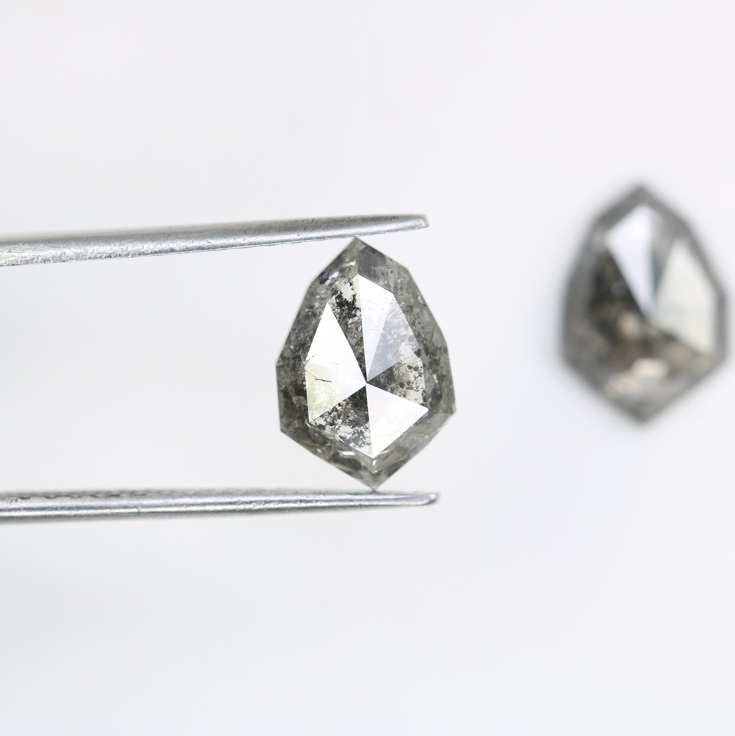 Shield Cut Loose Pair Salt and Pepper Diamond, Natural Loose Diamond, Fancy Diamond for Wedding Ring & Earring, jewelry gift for women