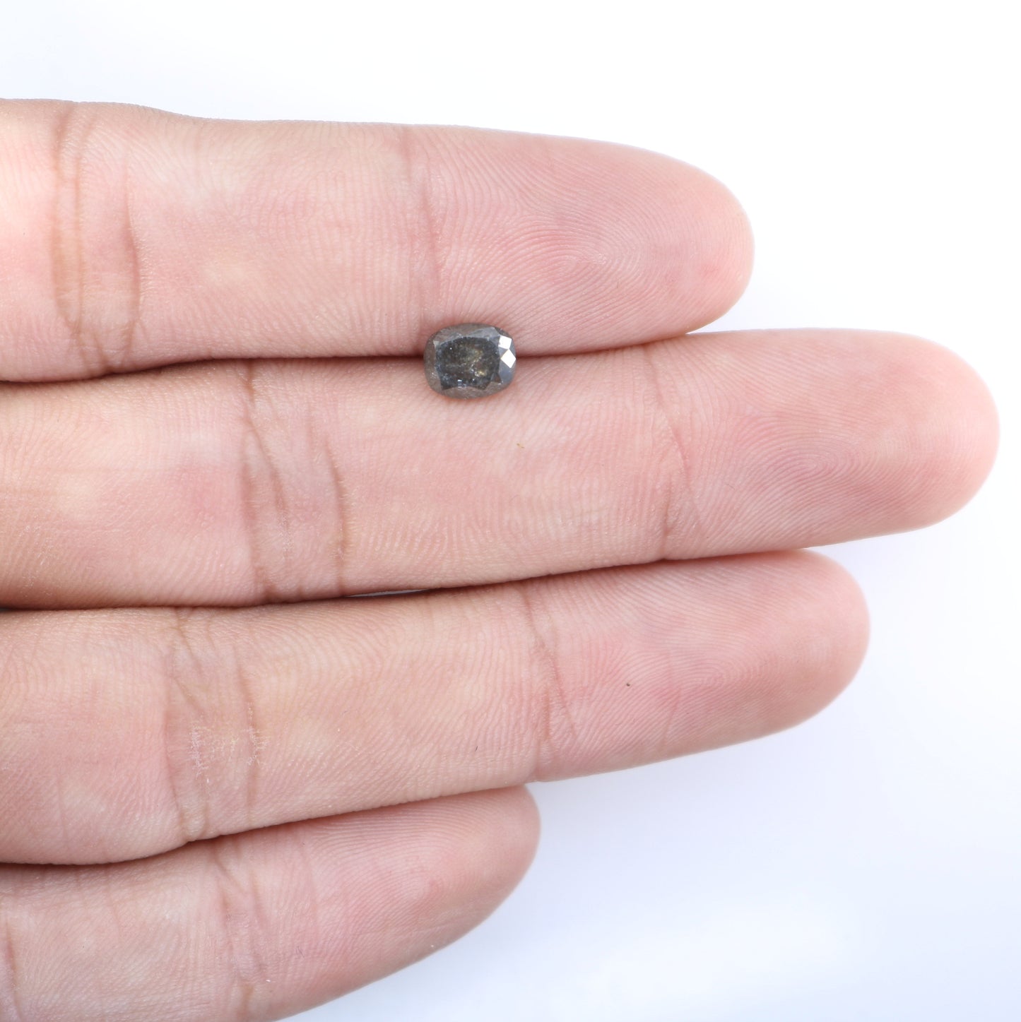1.73 CT Oval Salt and Pepper Rustic Diamond | Ideal for Engagement Ring | Wedding Jewelry | Perfect Gift for Wife or Girlfriend