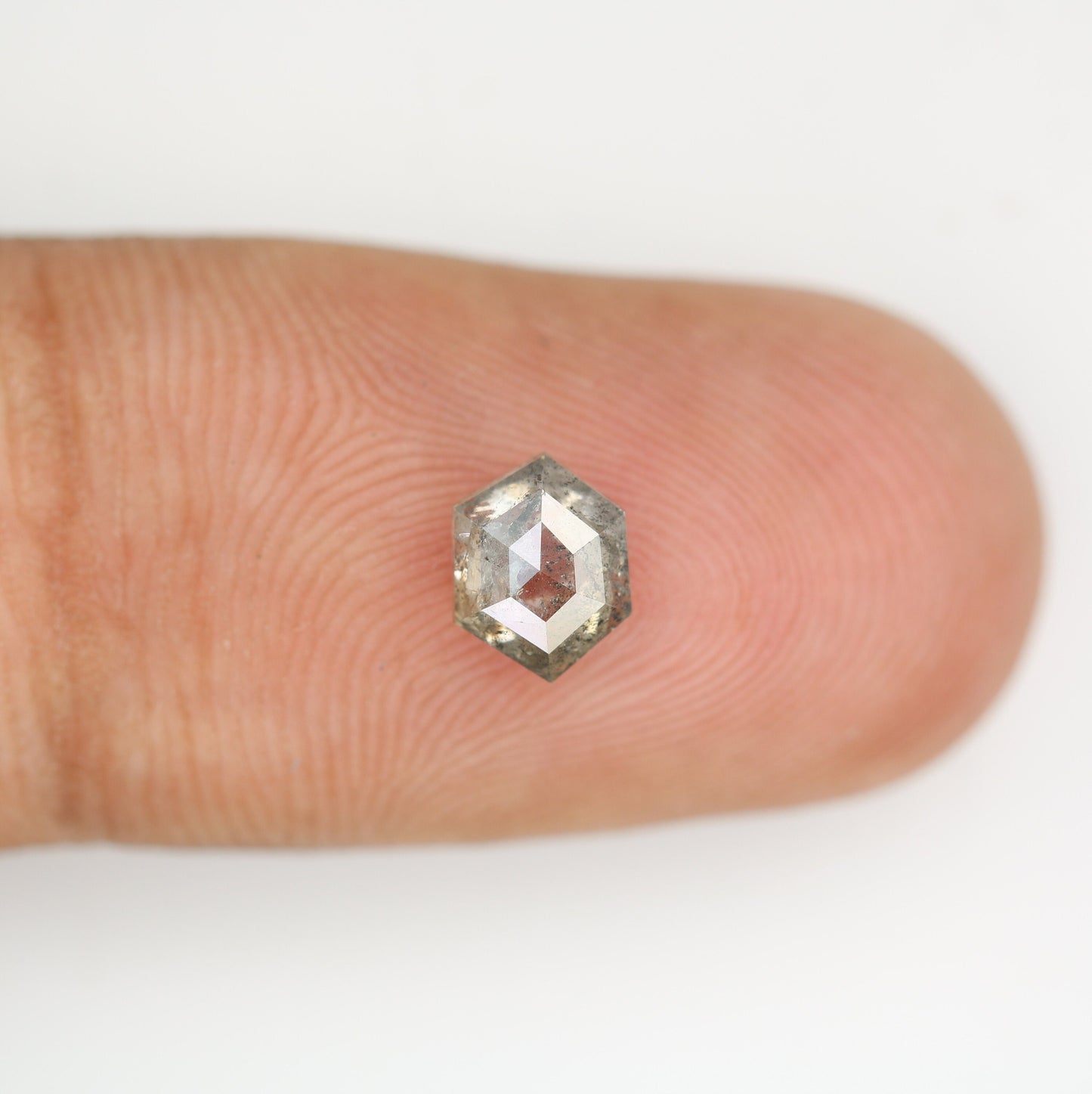 0.85 CT Hexagon Loose Salt and Pepper Diamond - Natural Hexagon Diamond - Salt and Pepper Ring - Gift for Wifey - Gift for mother - Jewlery