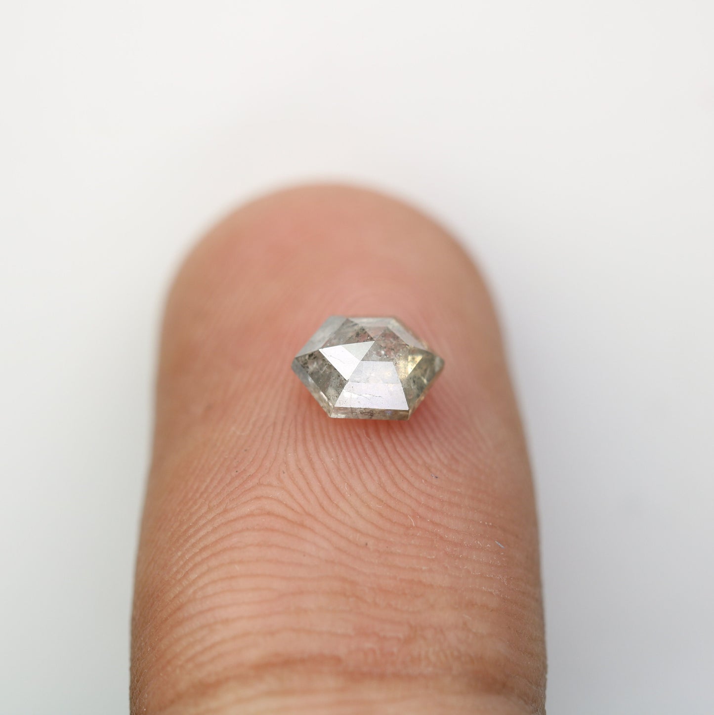 0.85 CT Hexagon Loose Salt and Pepper Diamond - Natural Hexagon Diamond - Salt and Pepper Ring - Gift for Wifey - Gift for mother - Jewlery