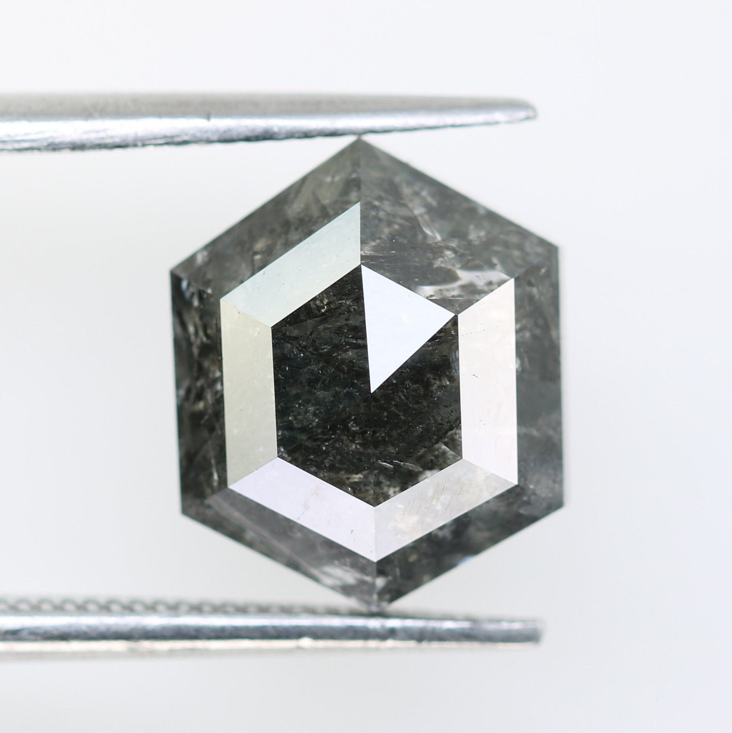 4.21 CT Hexagon Loose Salt and Pepper Diamond - Natural Hexagon Diamond - Salt and Pepper Ring - Gift for Wifey - Gift for mother - Jewlery