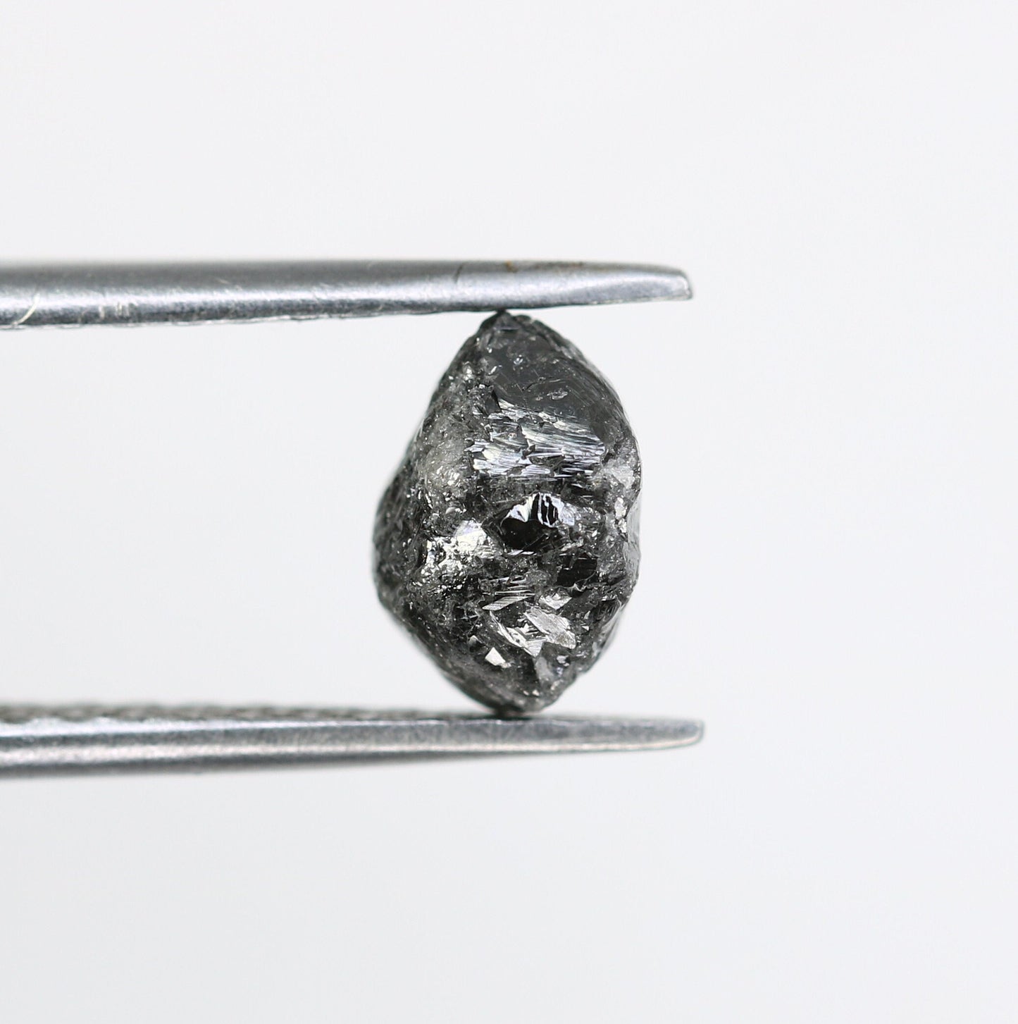 1.85 CT Black Uncut Raw Salt and Pepper - Loose Rough Diamond - Raw Irregular Shape - Customize Jewelry - Sale Offer - Christmas Gift