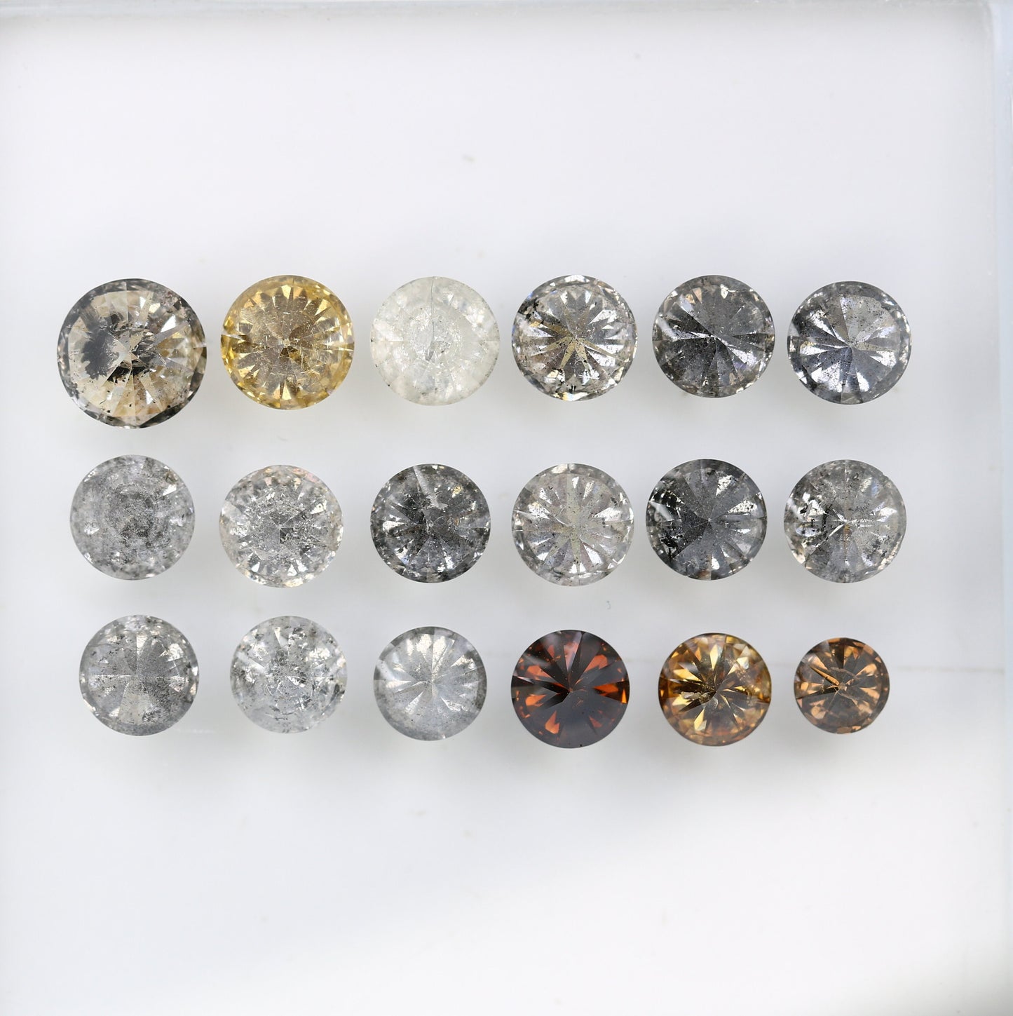 Unique Fancy Round Cut Natural Salt and Pepper Diamond | Loose Earth-Mined Gemstone for Engagement Rings | Perfect Gifts for Her