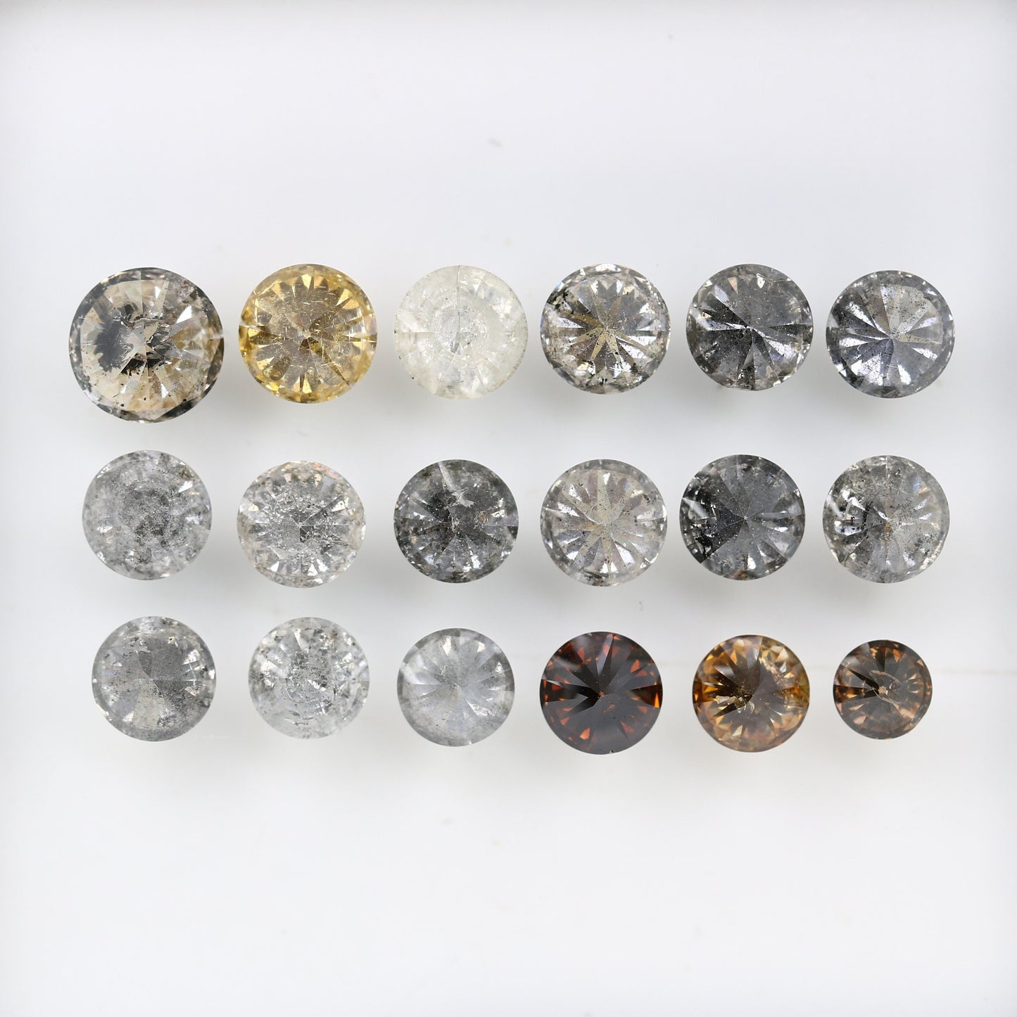 Unique Fancy Round Cut Natural Salt and Pepper Diamond | Loose Earth-Mined Gemstone for Engagement Rings | Perfect Gifts for Her