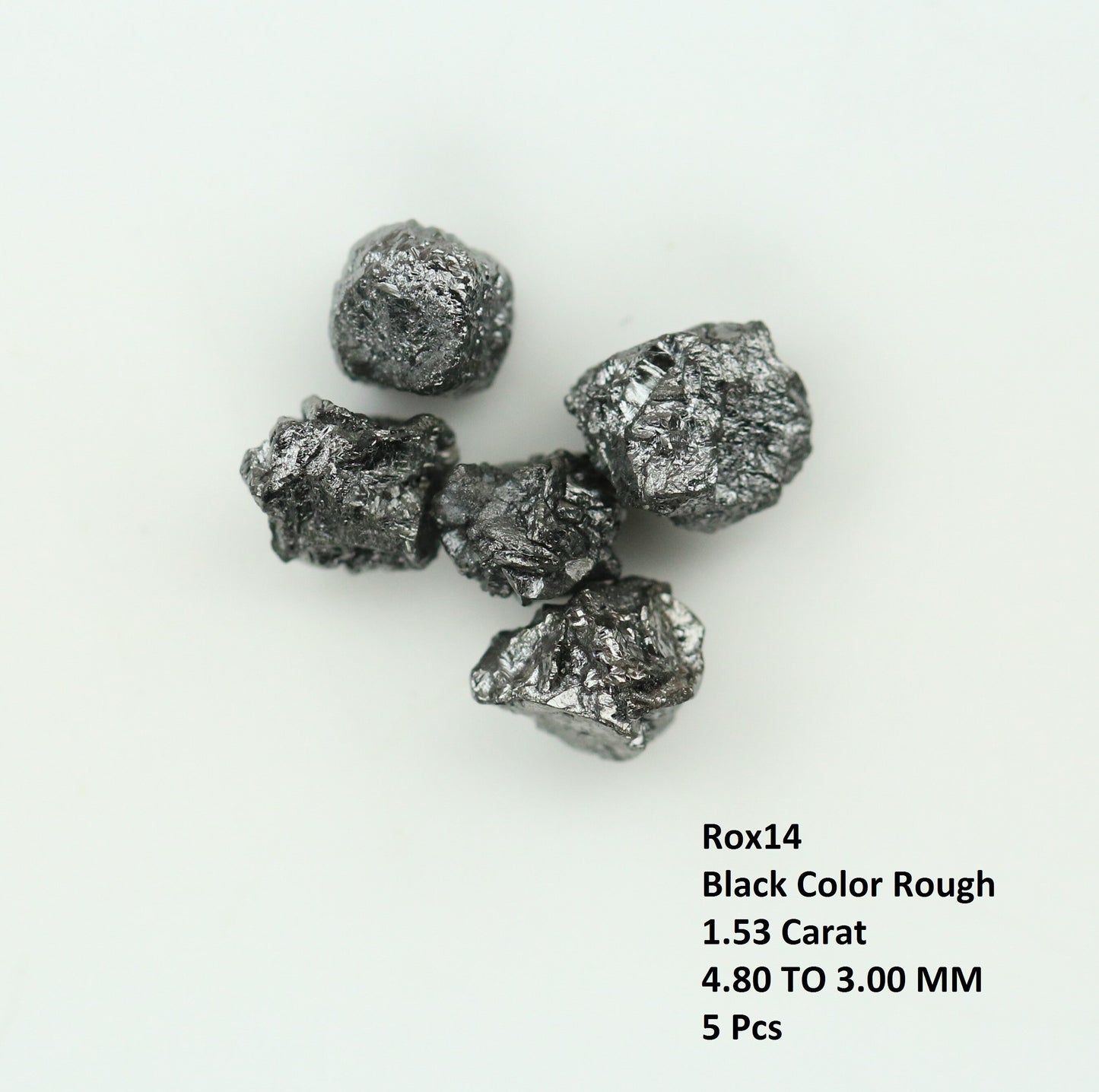 1.53 Uncut Raw Salt and Pepper - Loose Rough Diamond - Raw Irregular Shape - Customize Jewelry - Sale Offer - Christmas Gift