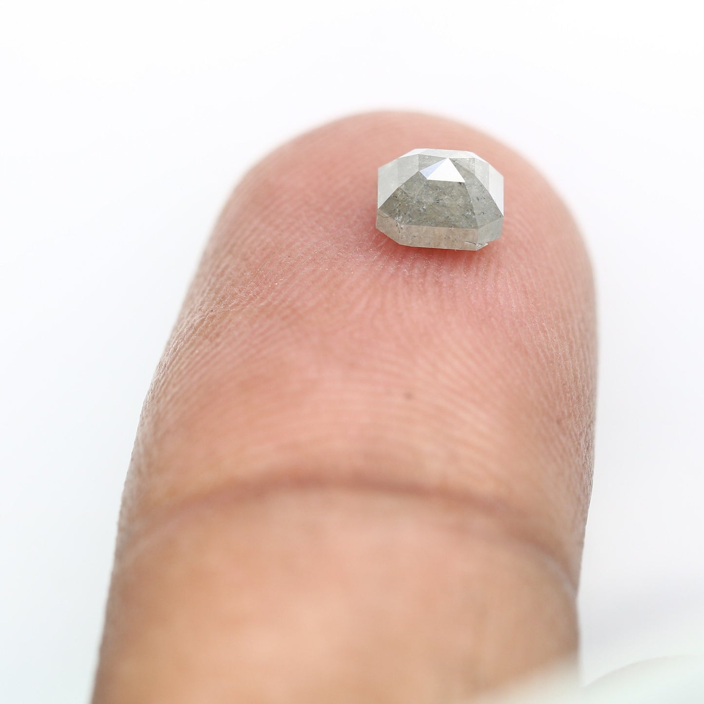 0.76 CT Salt and Pepper Emerald Shape Diamond - Natural Loose Emerald Cut Diamond - Emerald Engagement Ring - LABORDAY Offer