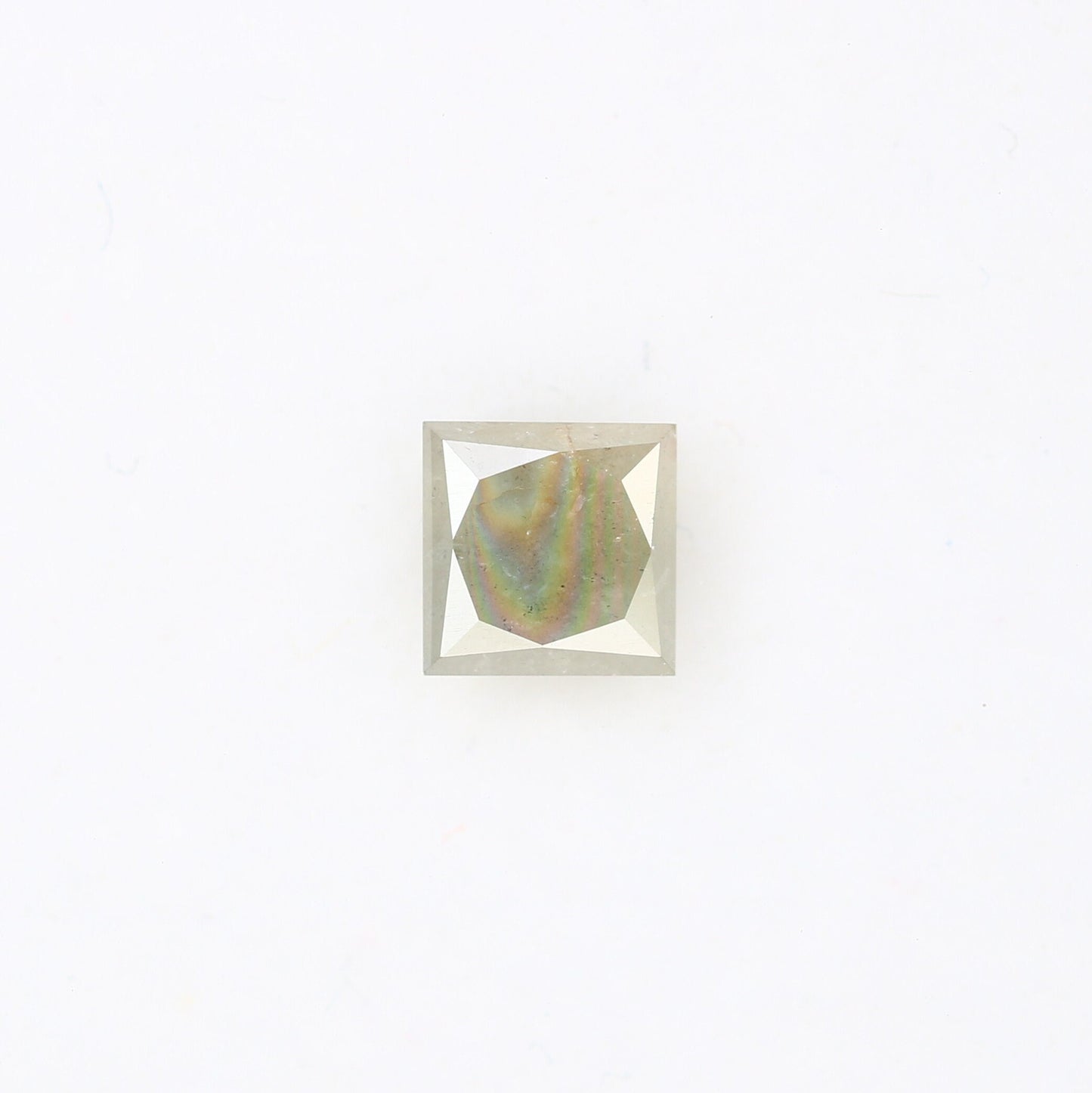 0.77 CT Lovely Princess Shape Natural Grey Loose Galaxy Diamond For Promise Ring | Princess Cut Diamond | Princess Cut Jewelry | Grey Stone