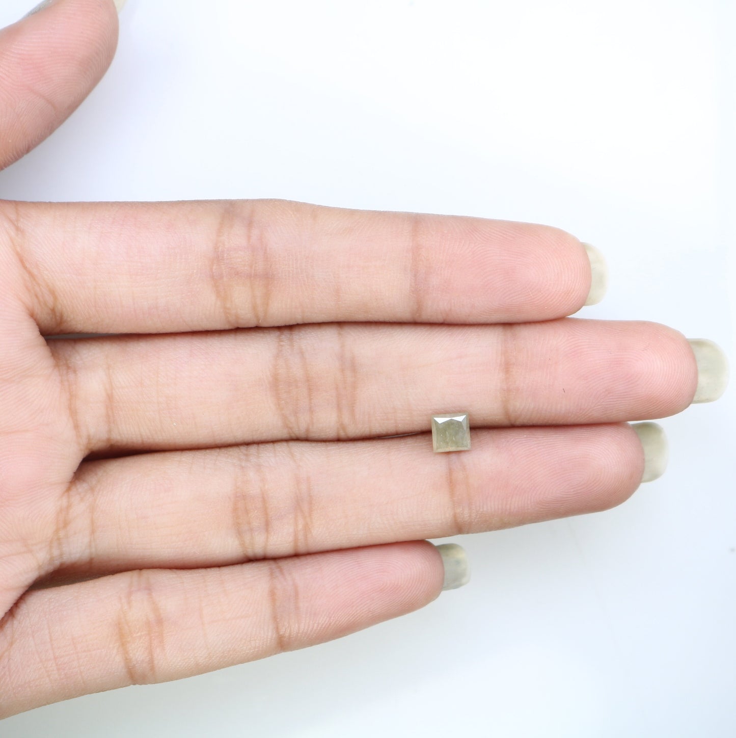 0.77 CT Lovely Princess Shape Natural Grey Loose Galaxy Diamond For Promise Ring | Princess Cut Diamond | Princess Cut Jewelry | Grey Stone