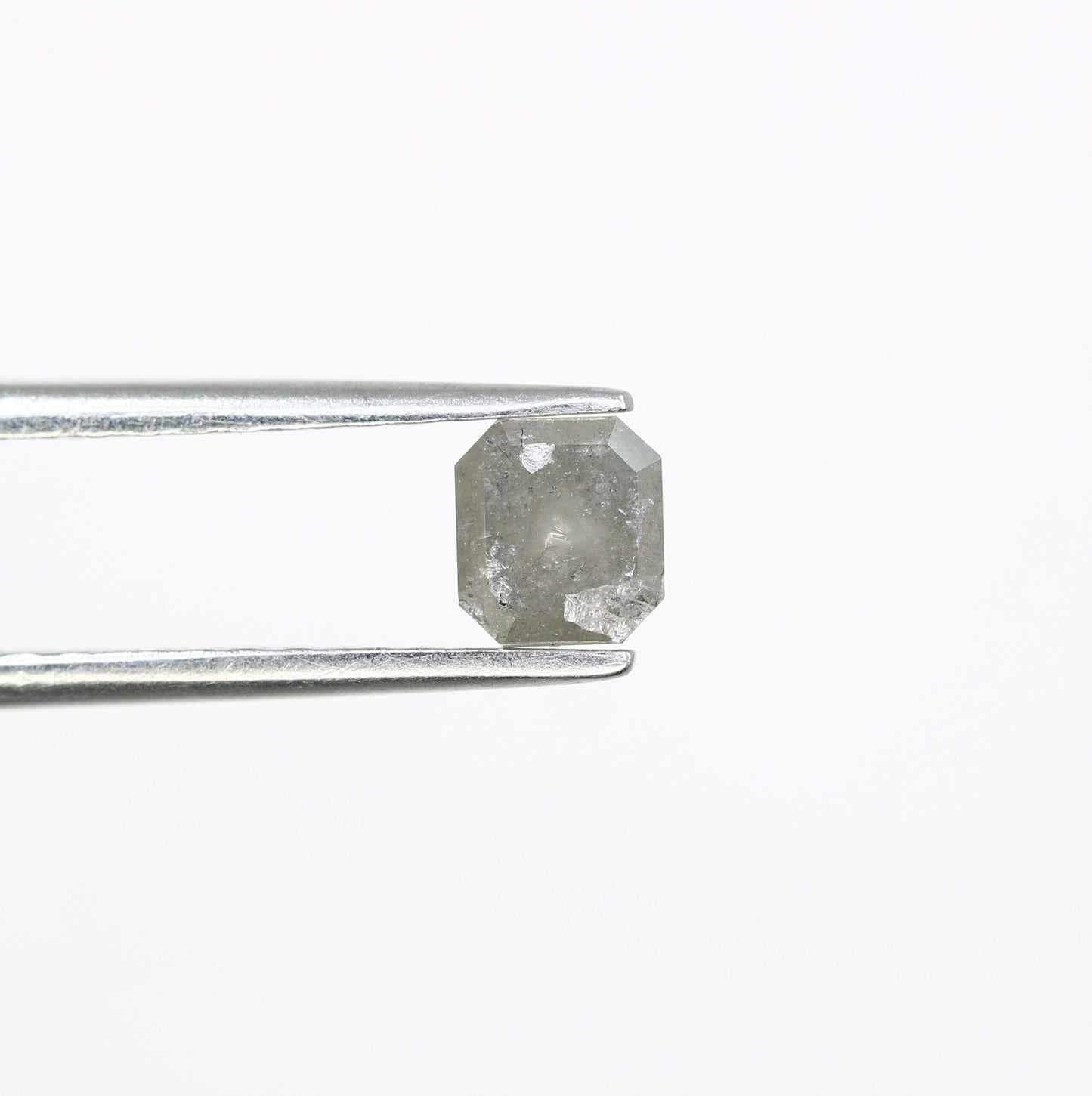 0.76 CT Salt and Pepper Emerald Shape Diamond - Natural Loose Emerald Cut Diamond - Emerald Engagement Ring - LABORDAY Offer
