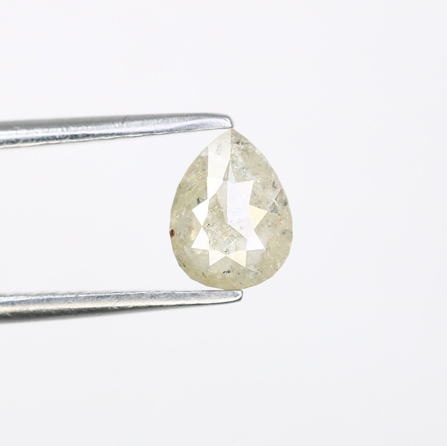 0.66 CT Natural Grey Pear Shape Loose Galaxy Diamond | Unique Promise Ring | Grey Diamond Wedding Band | Ethereal Loose Diamond