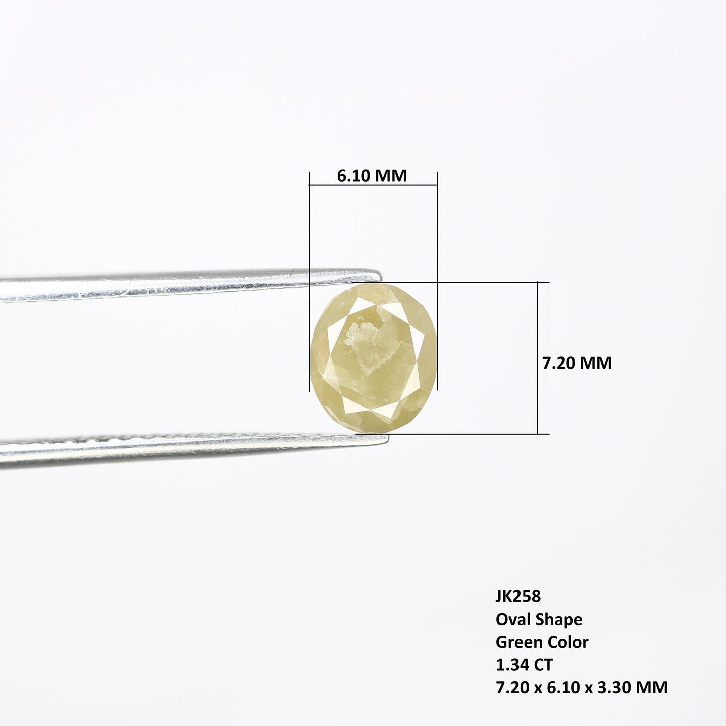 1.34 CT Fancy Green Oval Loose Diamond | Perfect for Pendant or Ring | Natural Green Diamond | Unique Etsy Jewelry