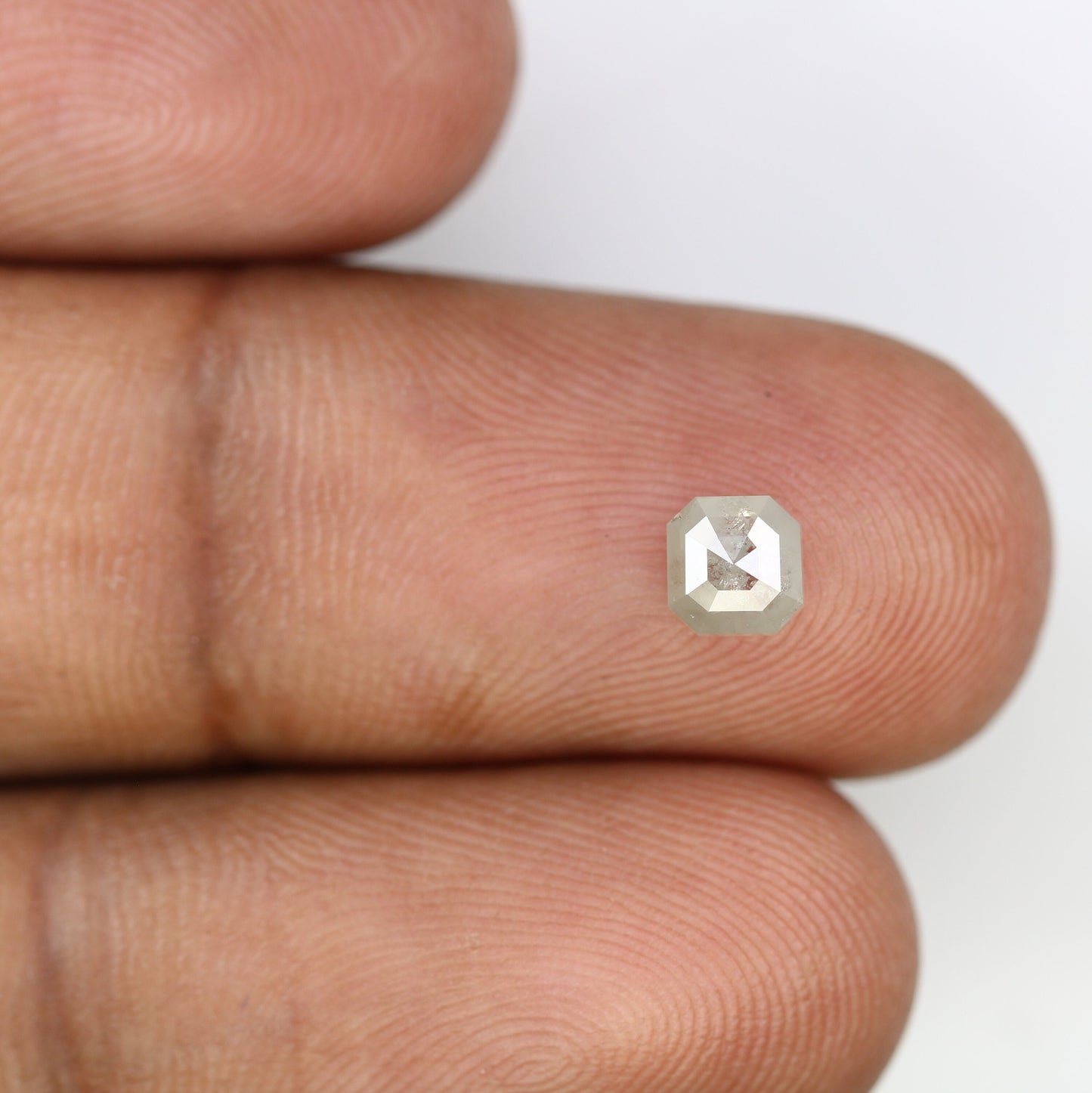 0.66 CT Salt and Pepper Emerald Shape Diamond - Natural Loose Emerald Cut Diamond - Perfect for Emerald Engagement Ring - Custom Jewelry