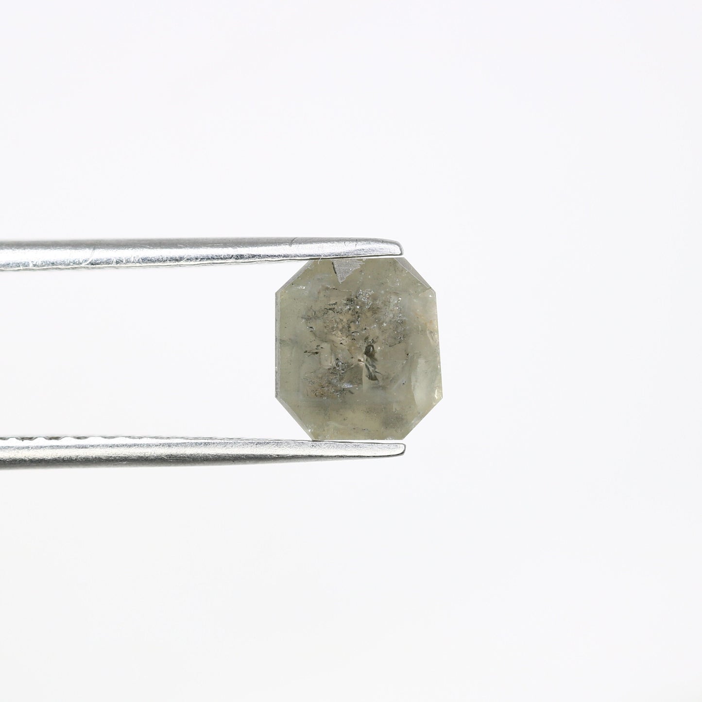 1.38 CT Salt and Pepper Emerald Shape Diamond - Natural Loose Emerald Cut Diamond - Emerald Engagement Ring - LABORDAY Offer