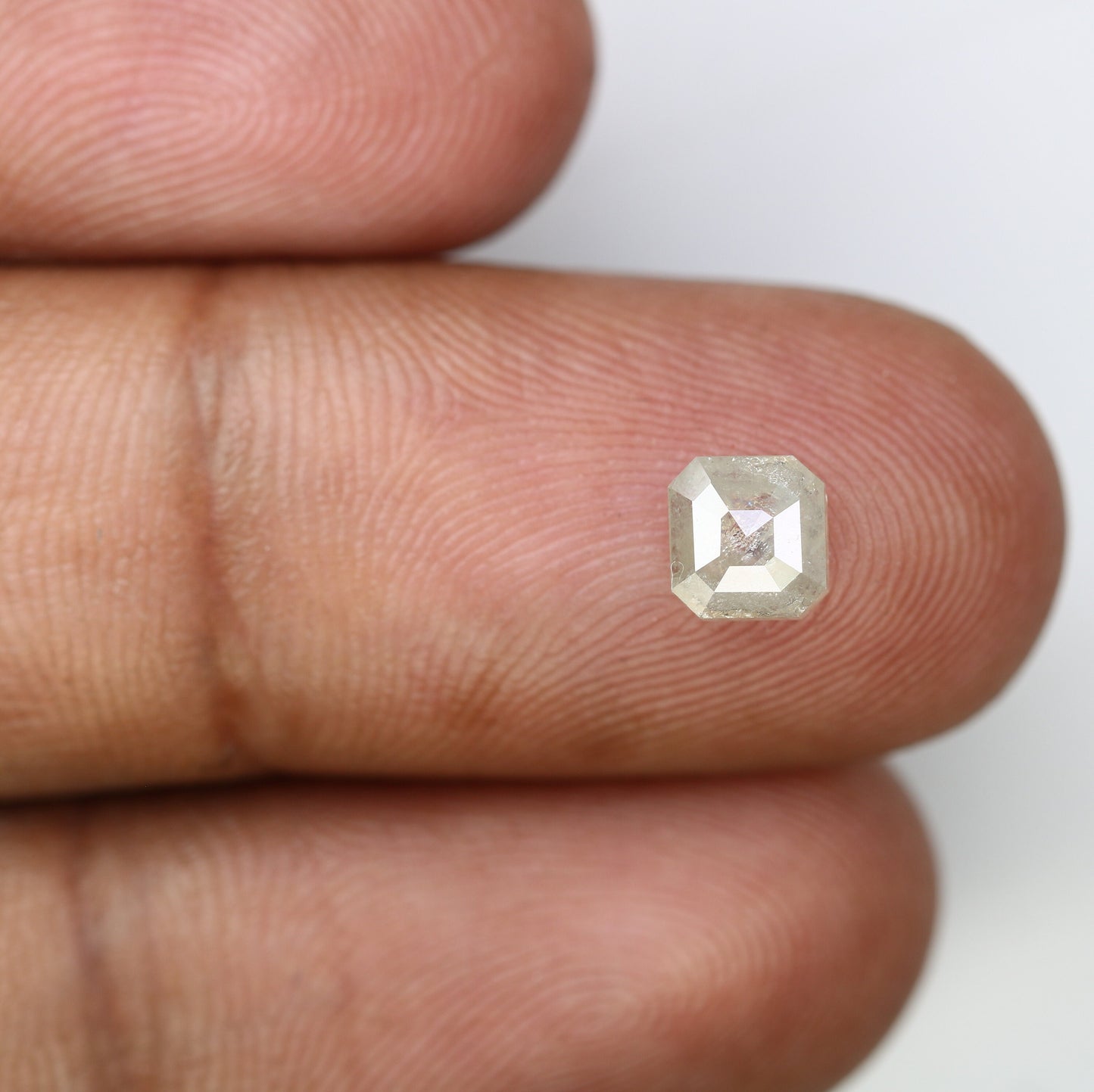 0.98 CT Salt and Pepper Emerald Shape Diamond - Natural Loose Emerald Cut Diamond - Emerald Engagement Ring - LABORDAY Offer