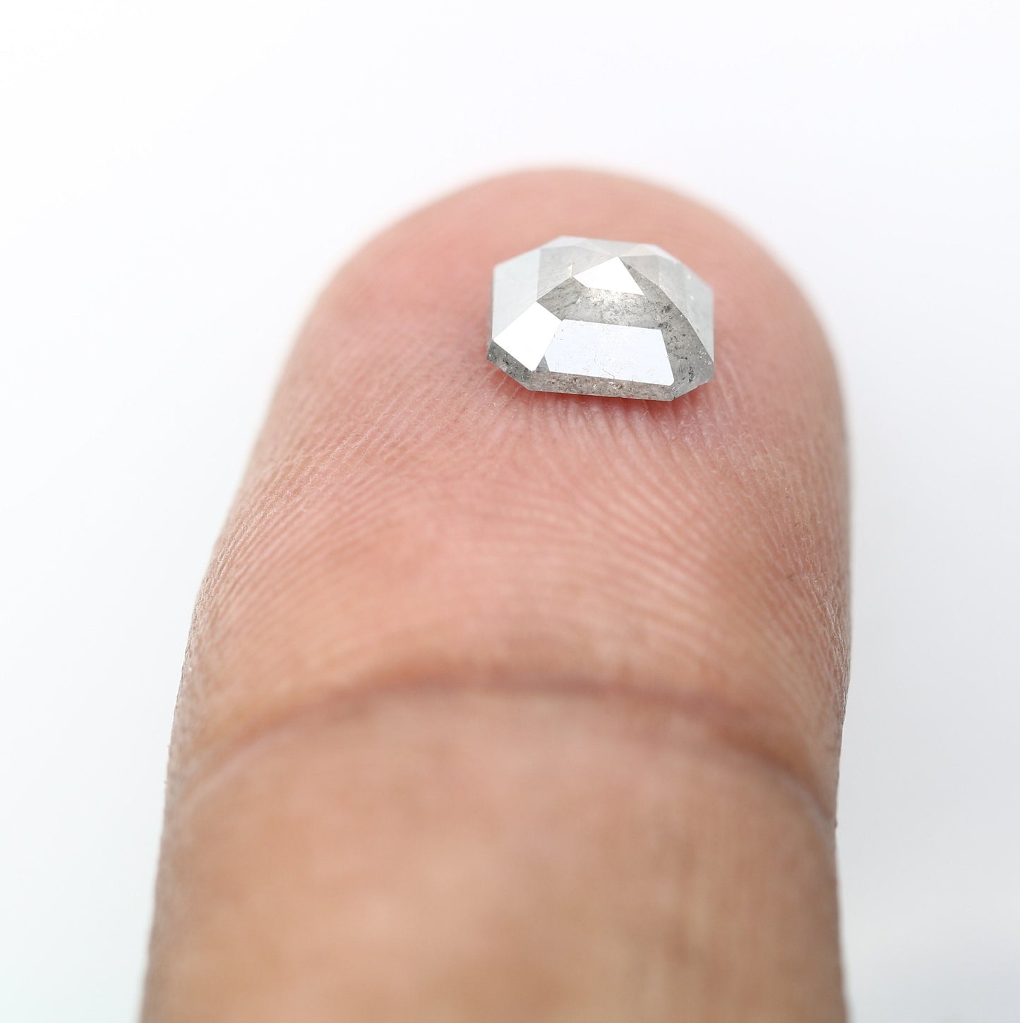 0.92 CT 6.10 MM Natural Salt And Pepper Asscher Shape Loose Galaxy Diamond For Engagement Ring | Asscher Diamond Ring | Beautiful Diamond