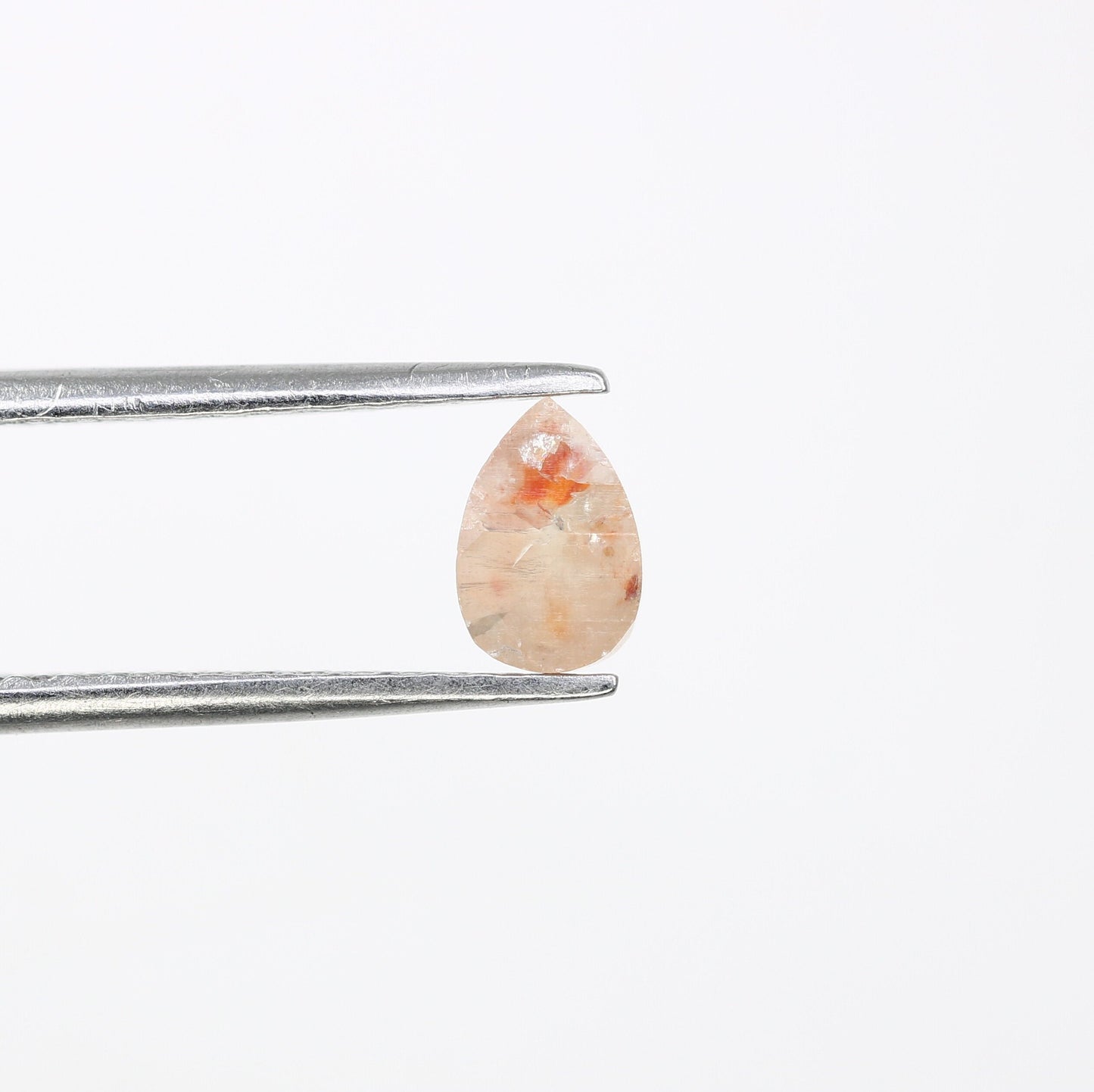 0.60 CT 6.00 MM Fancy Peach Pear Shape Natural Diamond For Engagement Ring | Peach Pear Diamond | Peach Diamond Jewelry | Peach Galaxy Stone