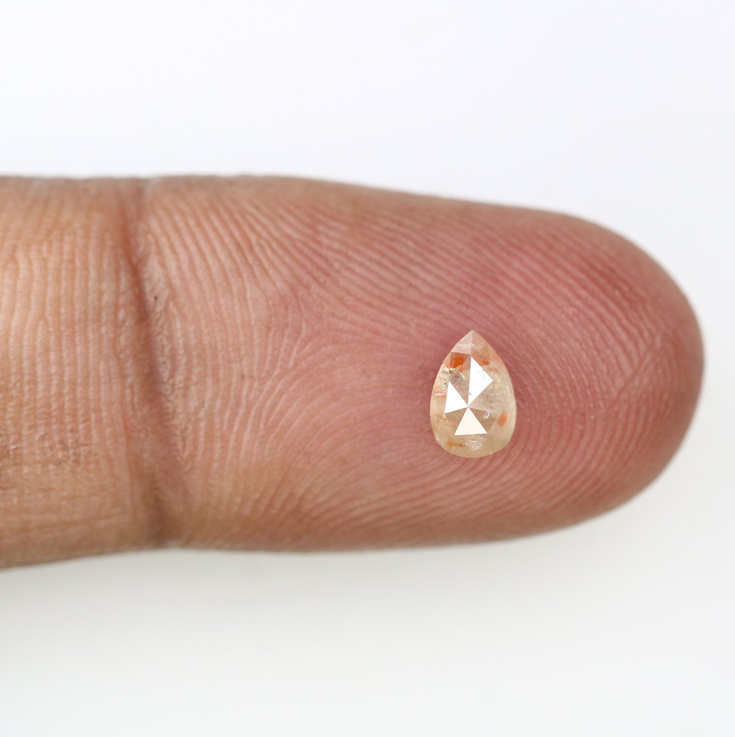 0.60 CT 6.00 MM Fancy Peach Pear Shape Natural Diamond For Engagement Ring | Peach Pear Diamond | Peach Diamond Jewelry | Peach Galaxy Stone