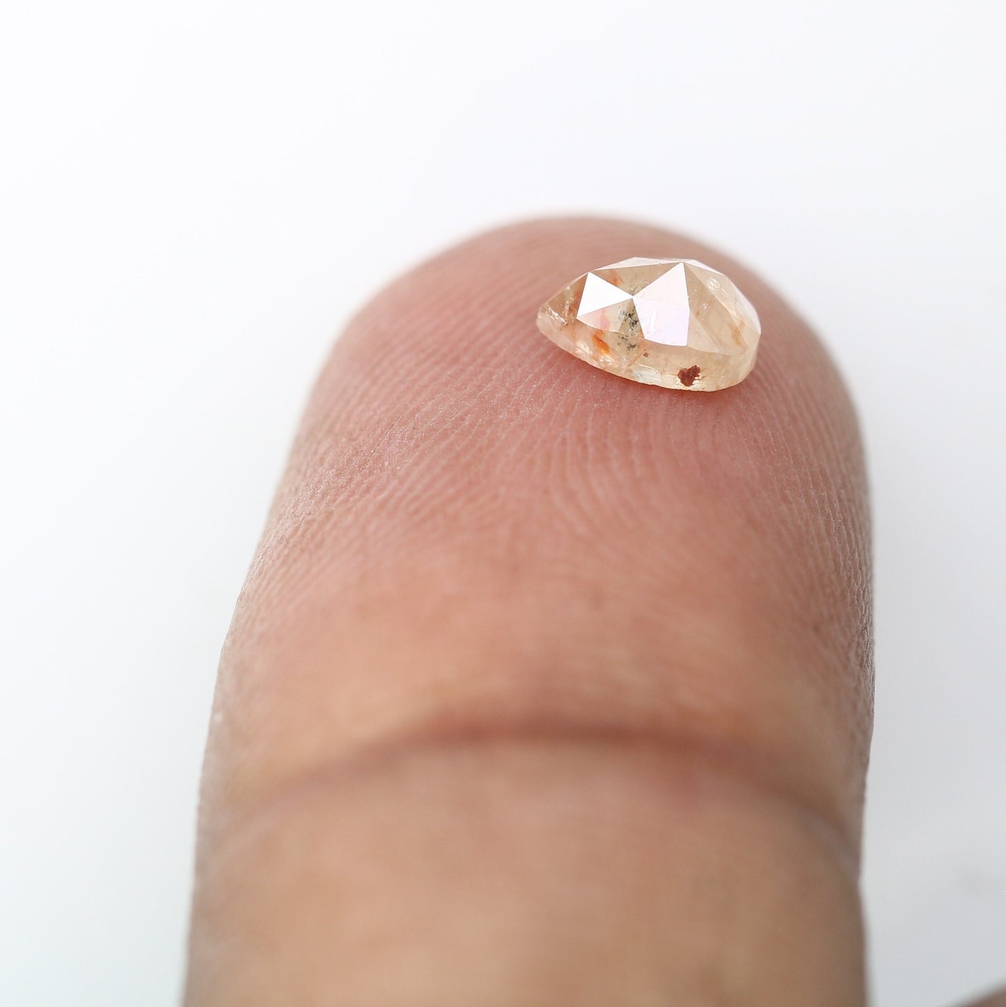 0.60 CT 6.00 MM Fancy Peach Pear Shape Natural Diamond For Engagement Ring | Peach Pear Diamond | Peach Diamond Jewelry | Peach Galaxy Stone